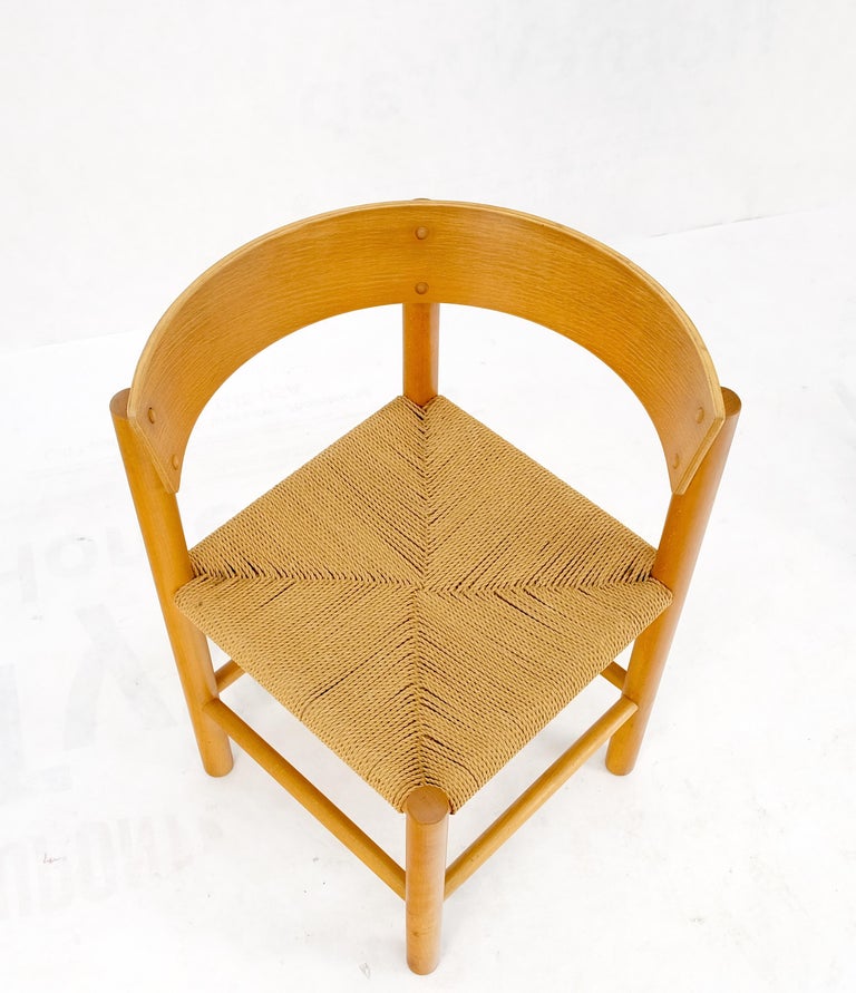 Danish Mid-Century Modern Fritz Hansen Rush Seat Bent Wood