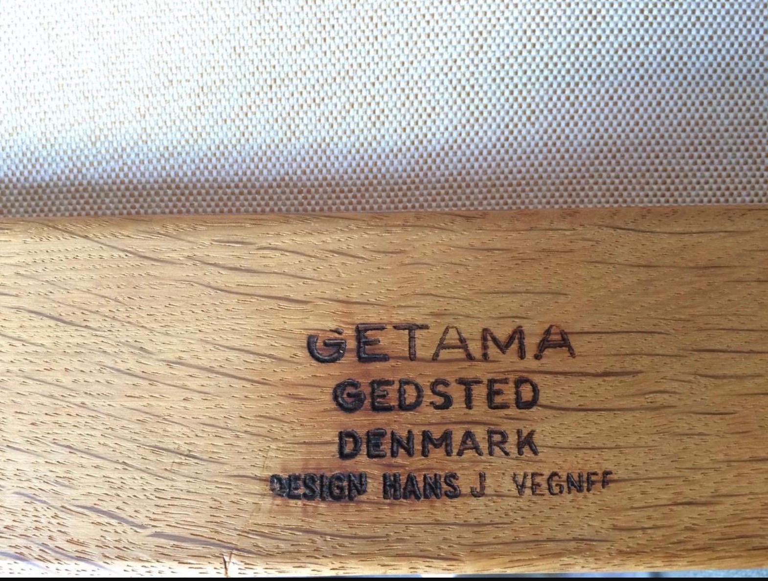 Reupholstered Mid-Century Modern GE 375 Easy Chair by Hans J. Wegner for GETAMA For Sale 4