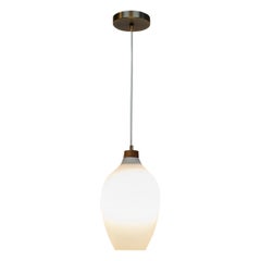 Danish Mid Century Modern Glass Pendant Light