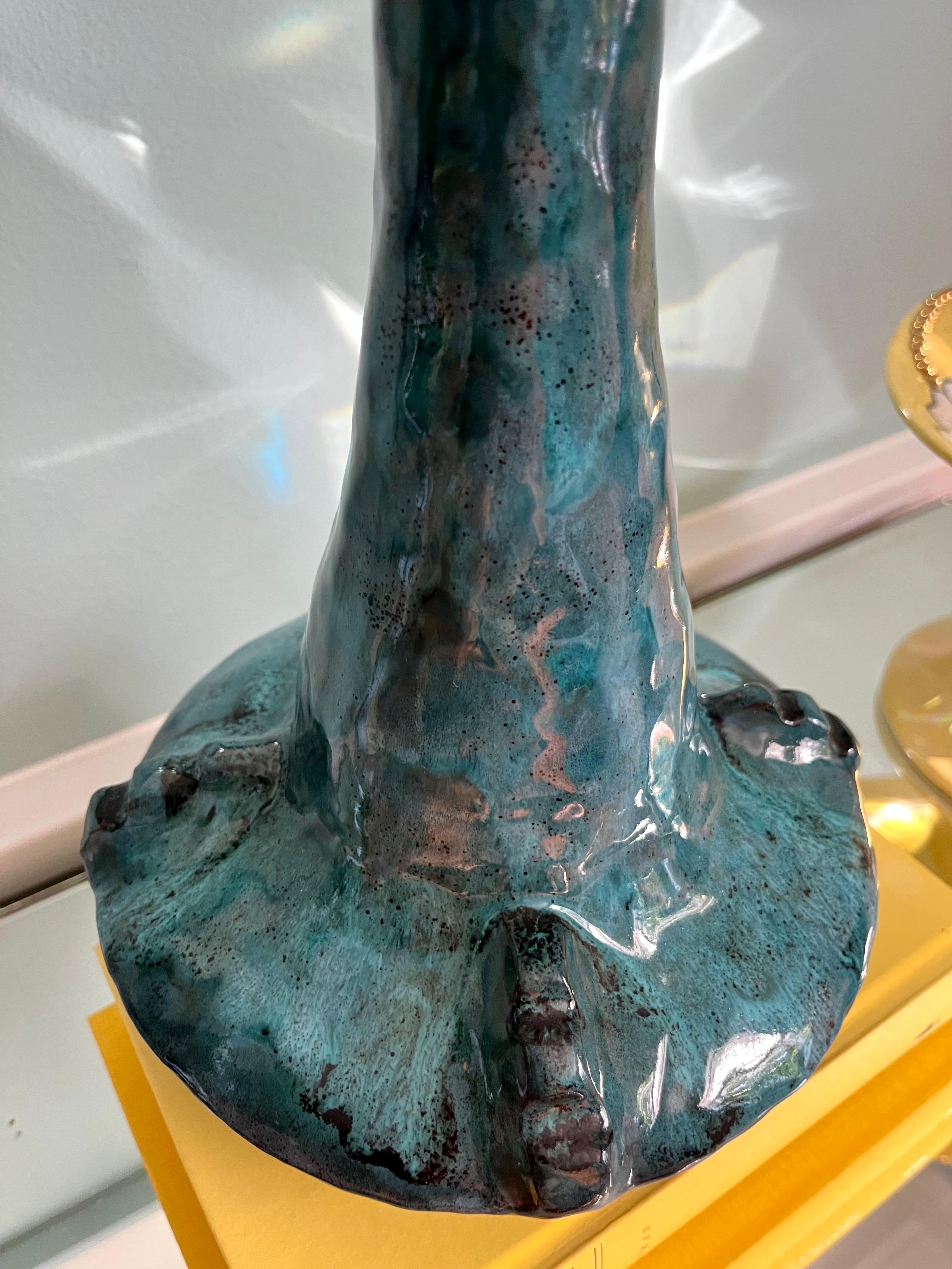 Lampe de table danoise en grès fabriquée à la main au milieu du siècle dernier, 1963 en vente 2
