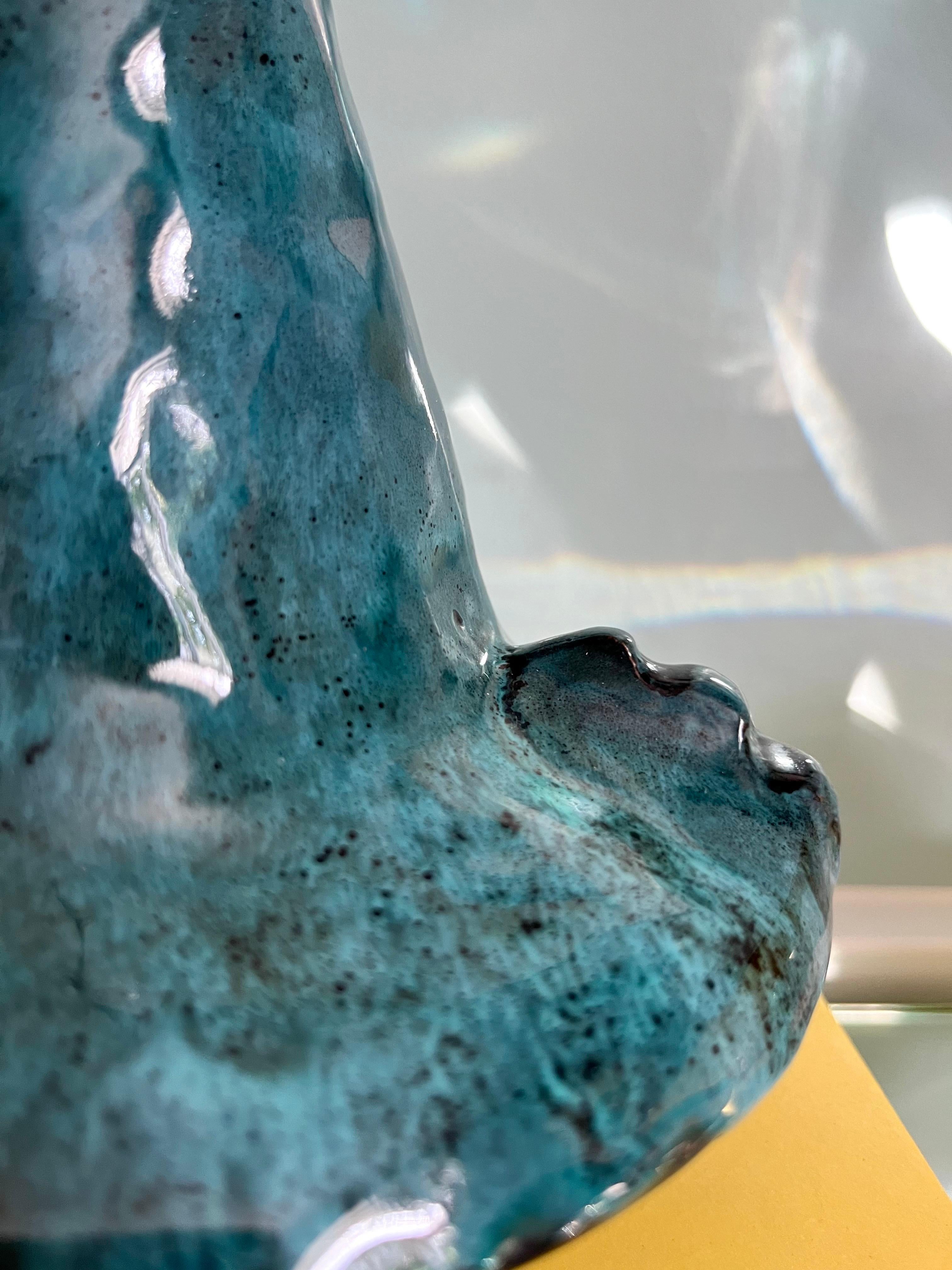 Lampe de table danoise en grès fabriquée à la main au milieu du siècle dernier, 1963 en vente 4