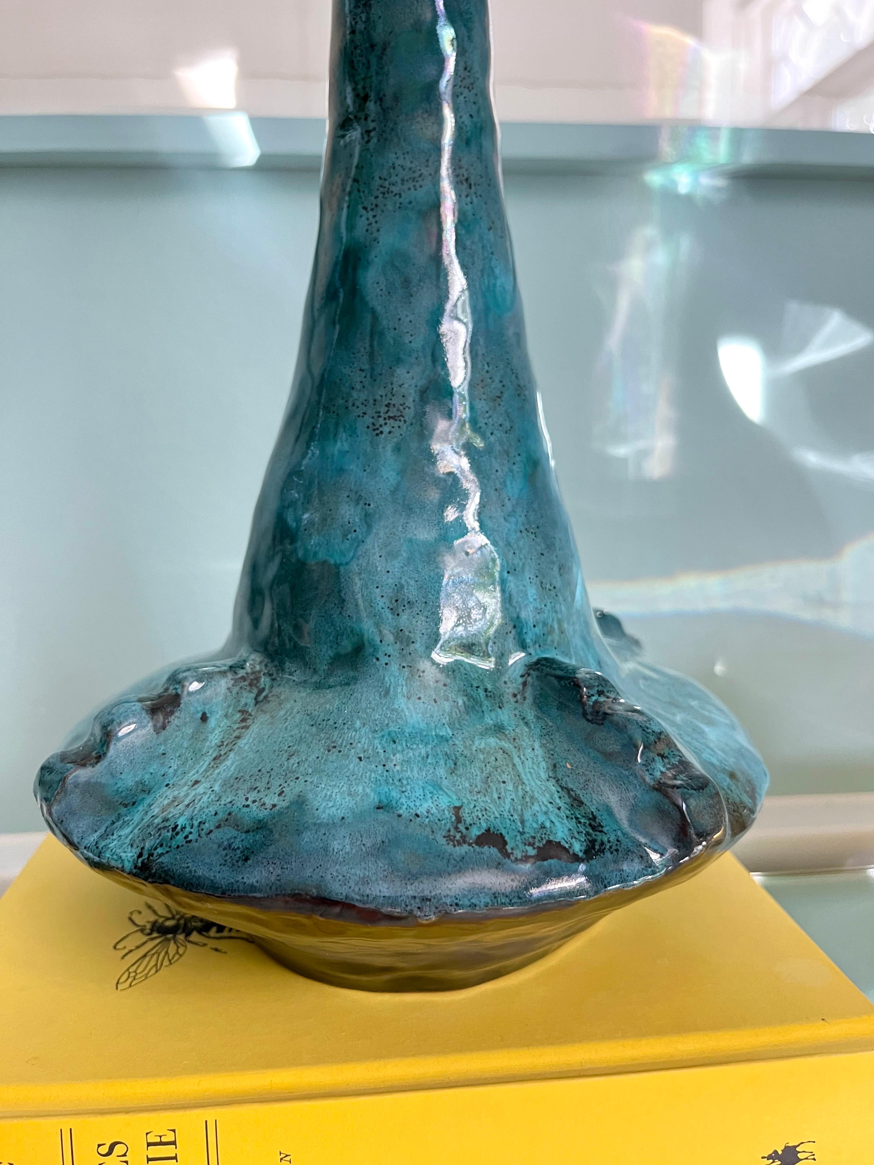 20ième siècle Lampe de table danoise en grès fabriquée à la main au milieu du siècle dernier, 1963 en vente