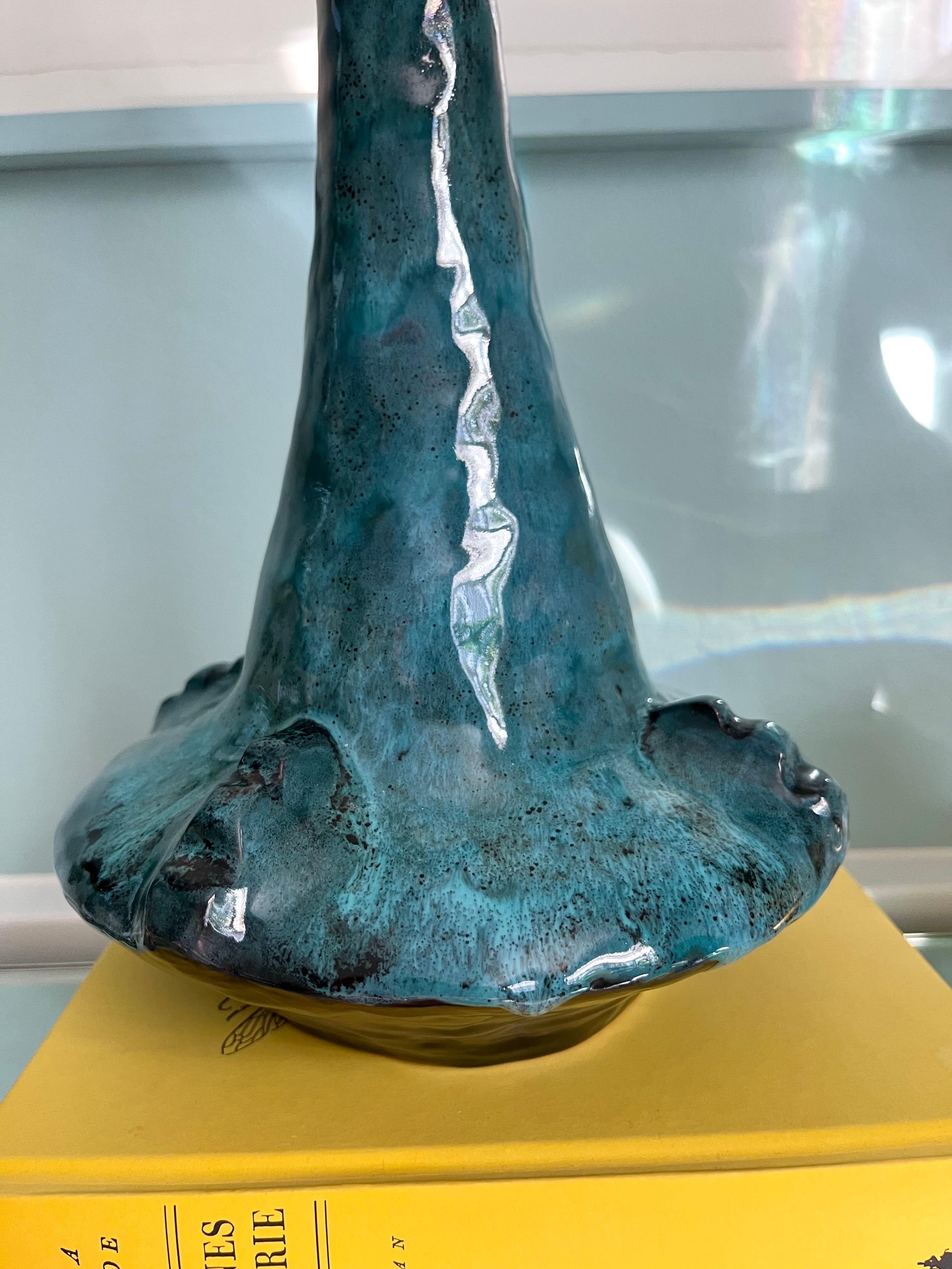 Céramique Lampe de table danoise en grès fabriquée à la main au milieu du siècle dernier, 1963 en vente