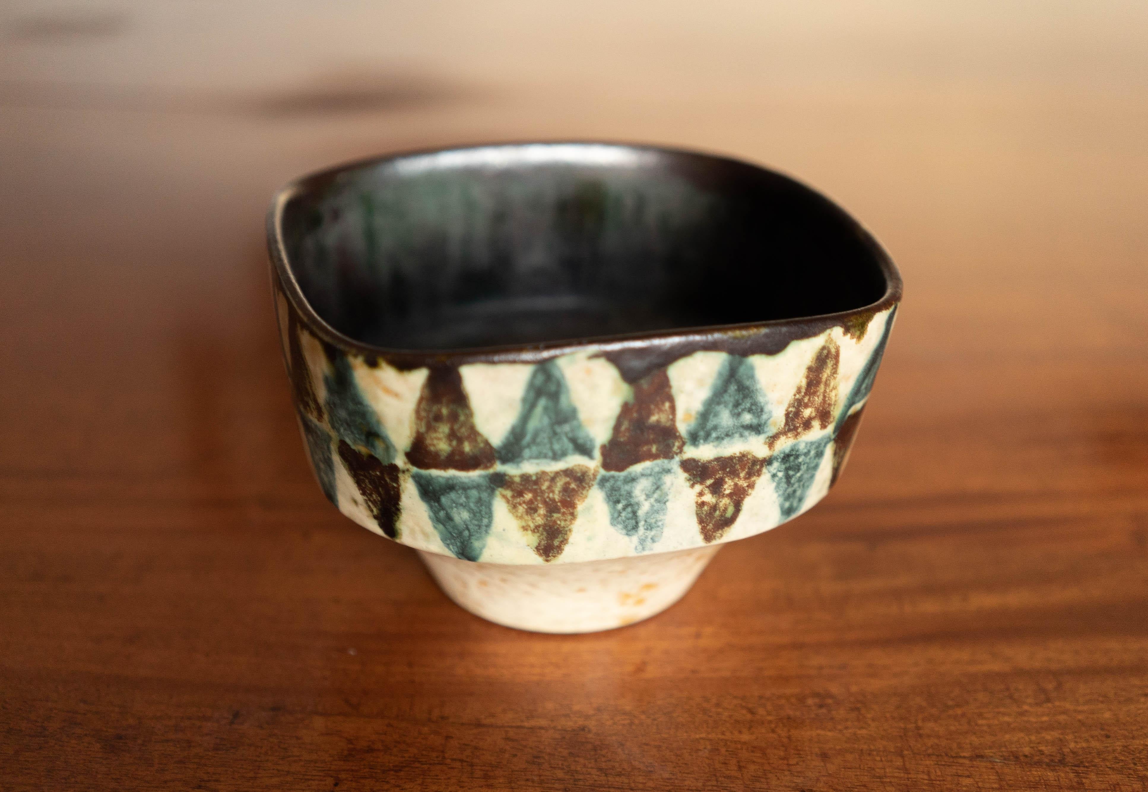 Danish Mid-Century Modern Herluf Gottschalk Olsen Stoneware Small bowl 2 In Good Condition In Akashi -Shi, Hyogo