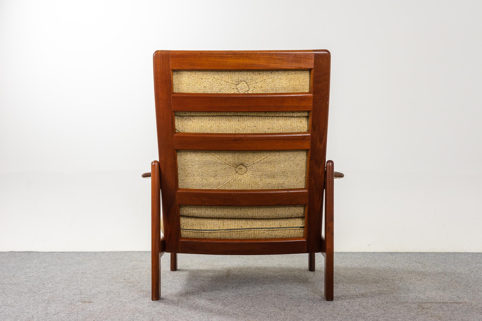 Danish Mid-Century Modern High Back Teak Lounge Chair 6