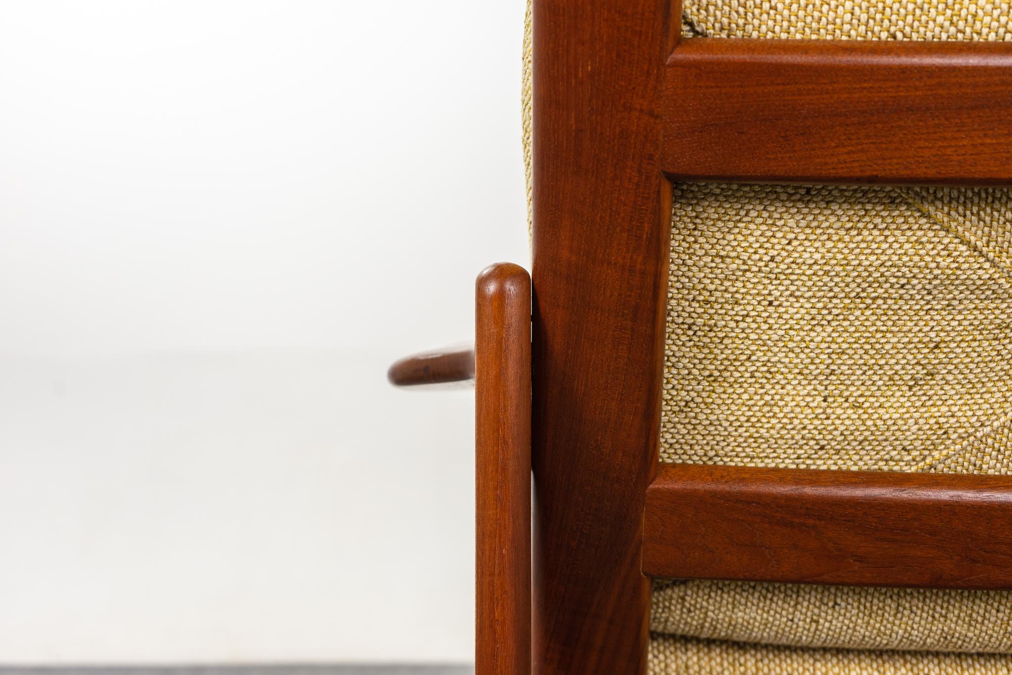 Danish Mid-Century Modern High Back Teak Lounge Chair 7
