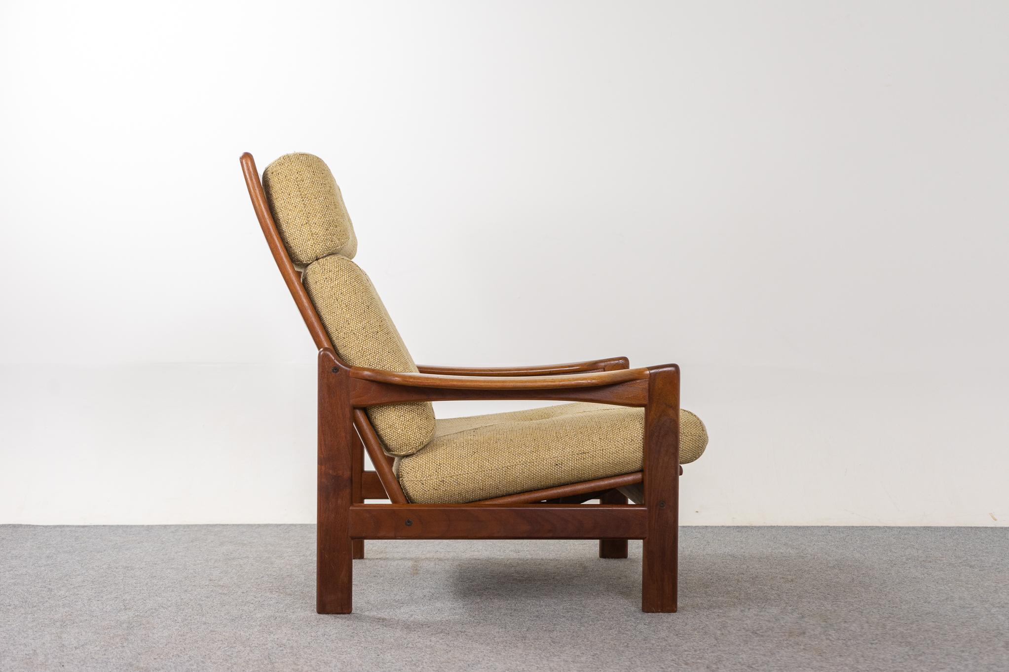 Danish Mid-Century Modern High Back Teak Lounge Chair 2