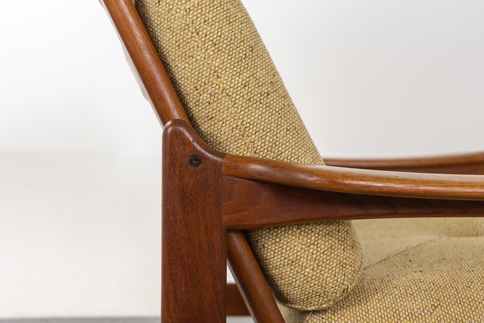 Danish Mid-Century Modern High Back Teak Lounge Chair 3