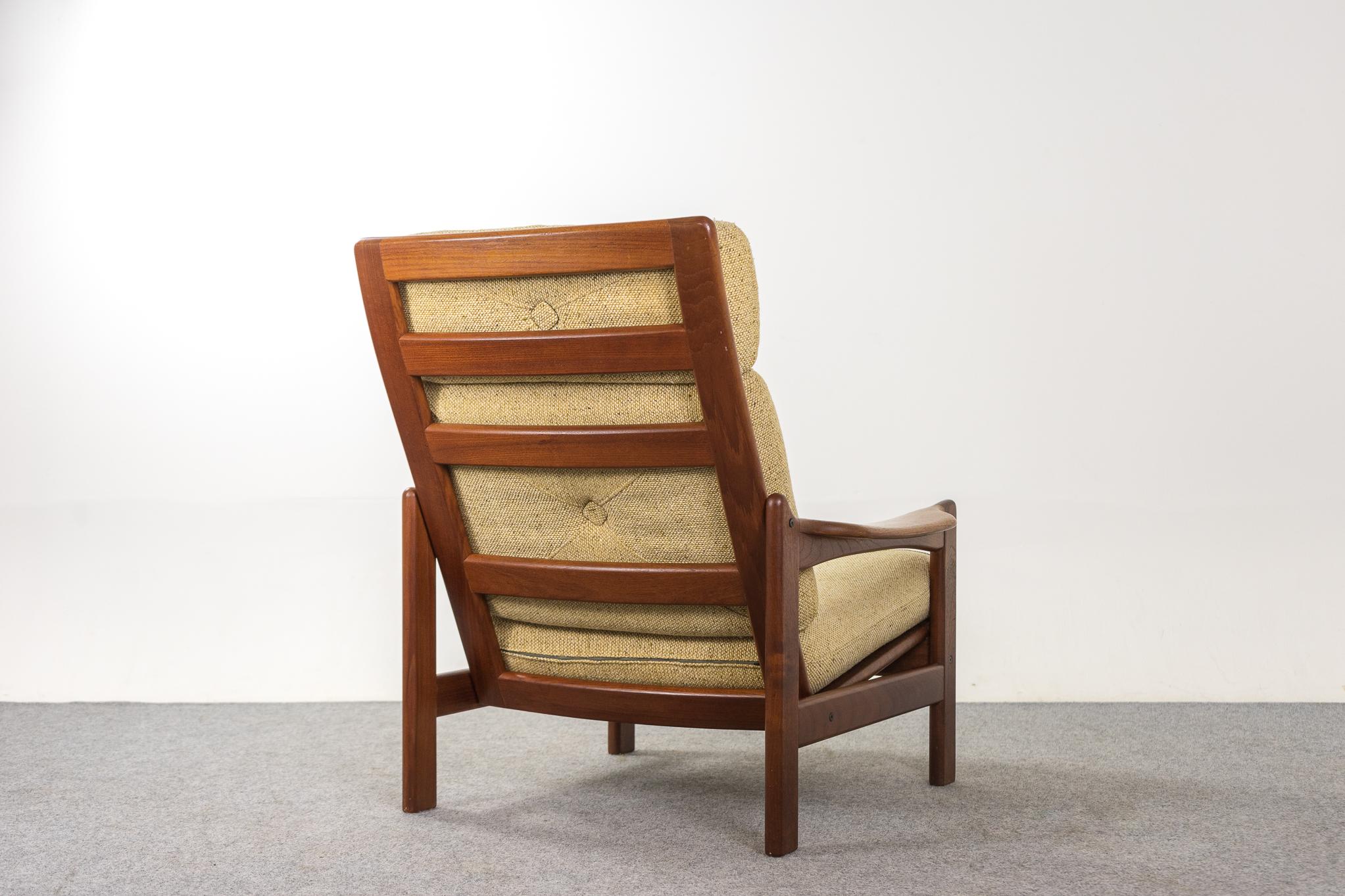Danish Mid-Century Modern High Back Teak Lounge Chair 4