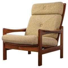 Danish Mid-Century Modern High Back Teak Lounge Chair