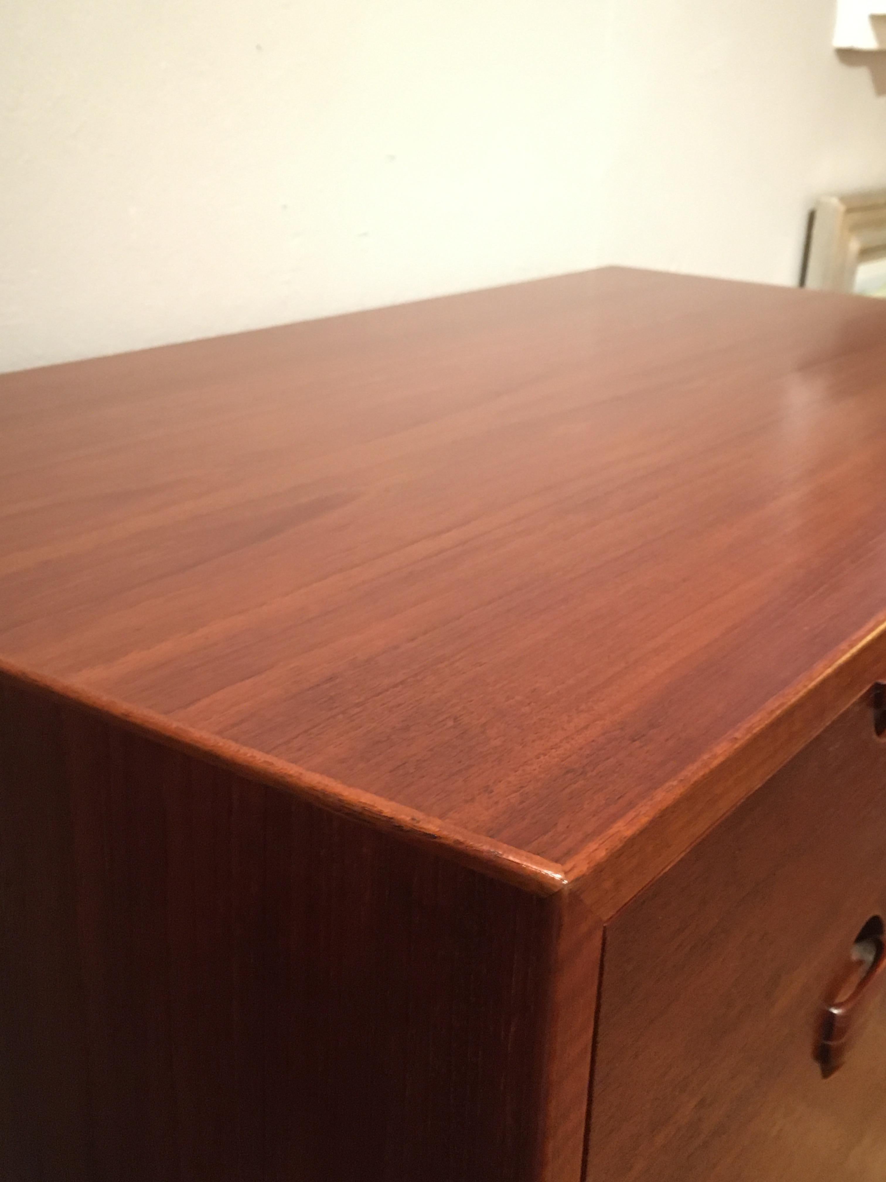 Teak Danish Mid-Century Modern Highboy Chest of Drawers by Erik Worts