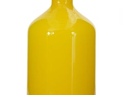Danish Mid-Century Modern Holmegaard Yellow Glass Vase
