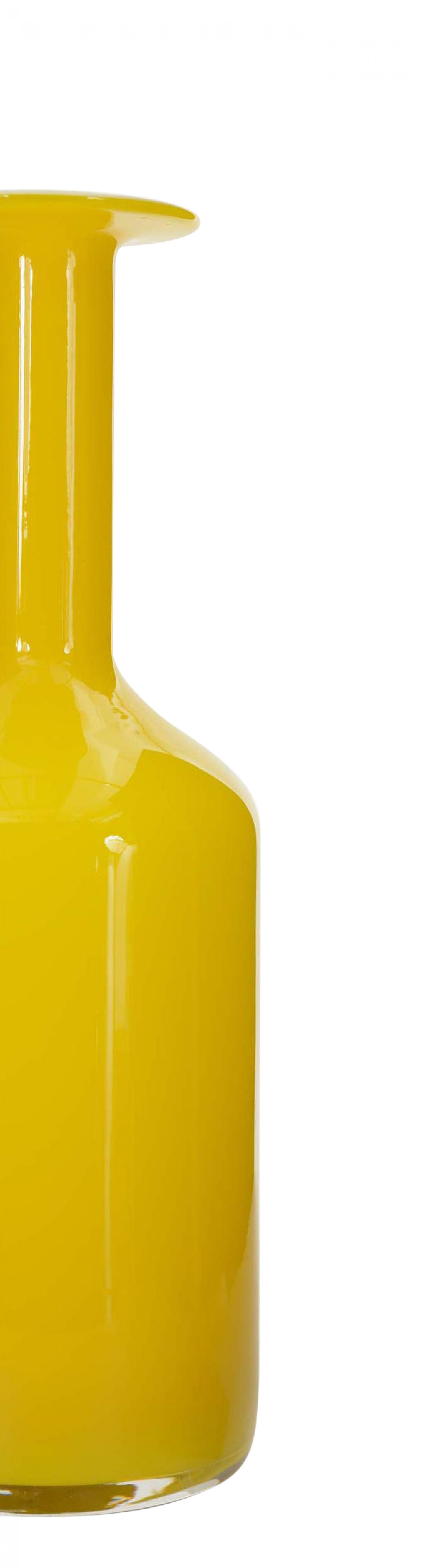 Danese Vaso di vetro giallo Holmegaard danese della metà del secolo scorso in vendita