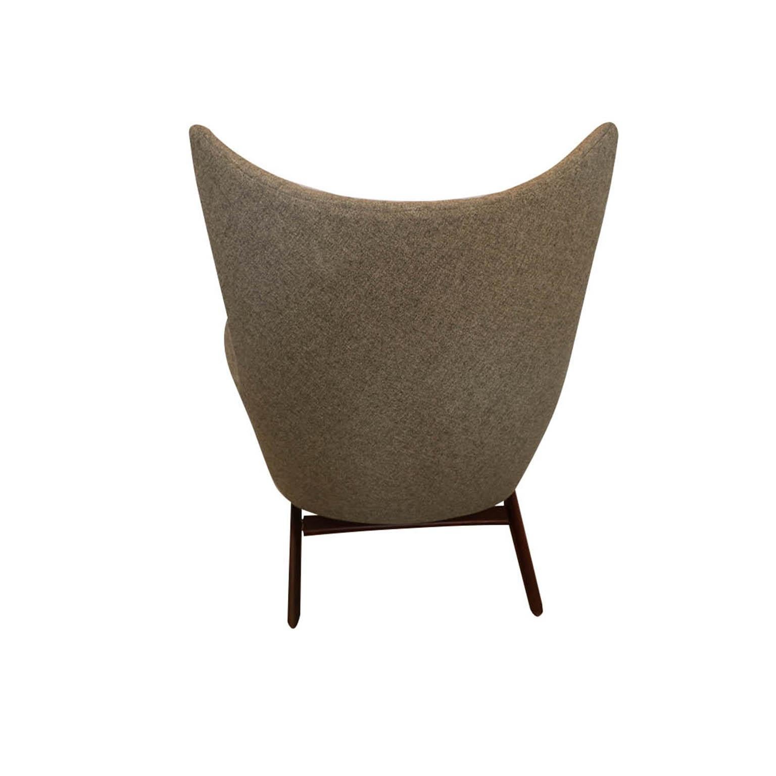 Wool Danish Mid-Century Modern HW Klein for Bramin Wing Lounge Chair
