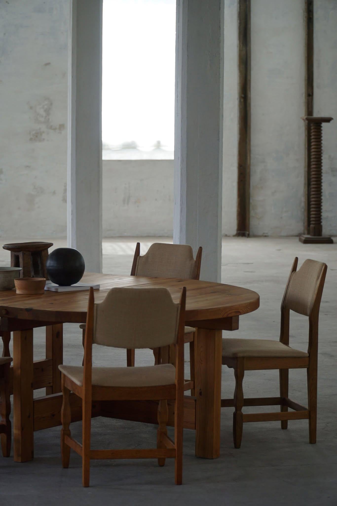 Grande table de salle à manger danoise moderne du milieu du siècle en pin, Tage Poulsen, 1970 en vente 8
