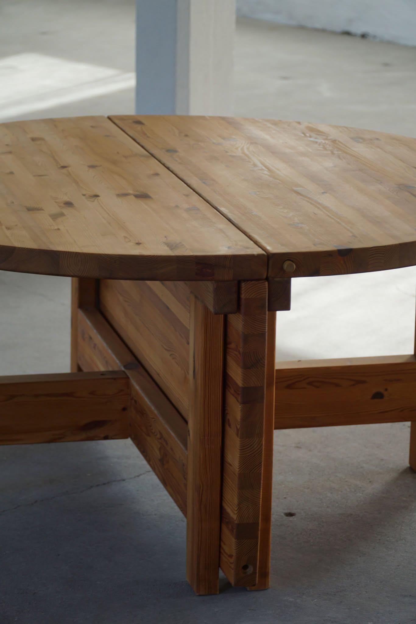 Grande table de salle à manger danoise moderne du milieu du siècle en pin, Tage Poulsen, 1970 en vente 9