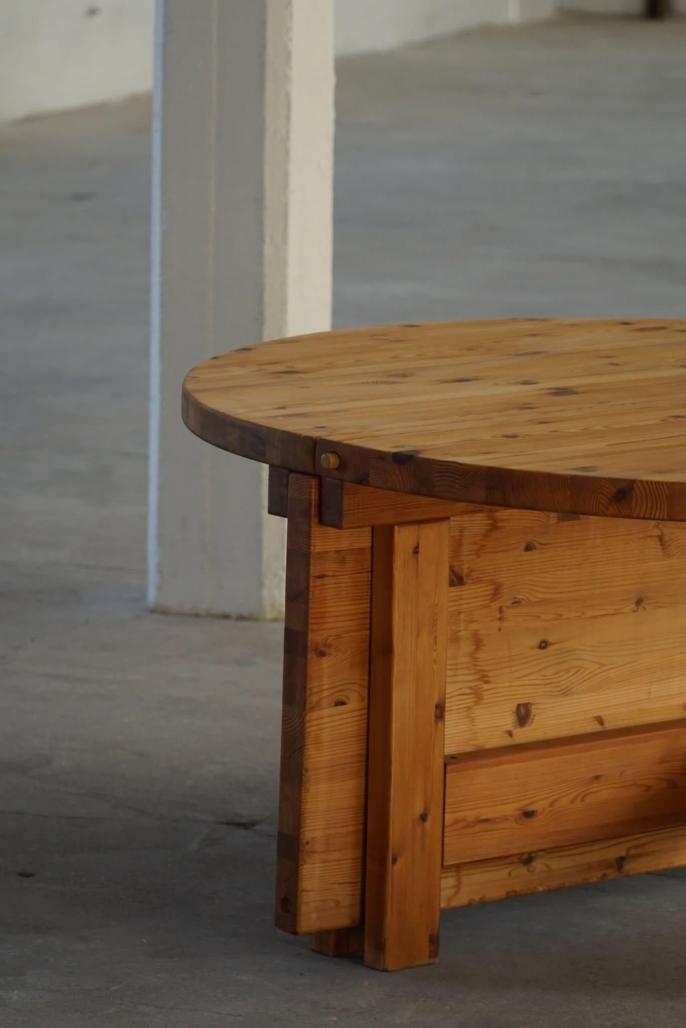 Grande table de salle à manger danoise moderne du milieu du siècle en pin, Tage Poulsen, 1970 en vente 10