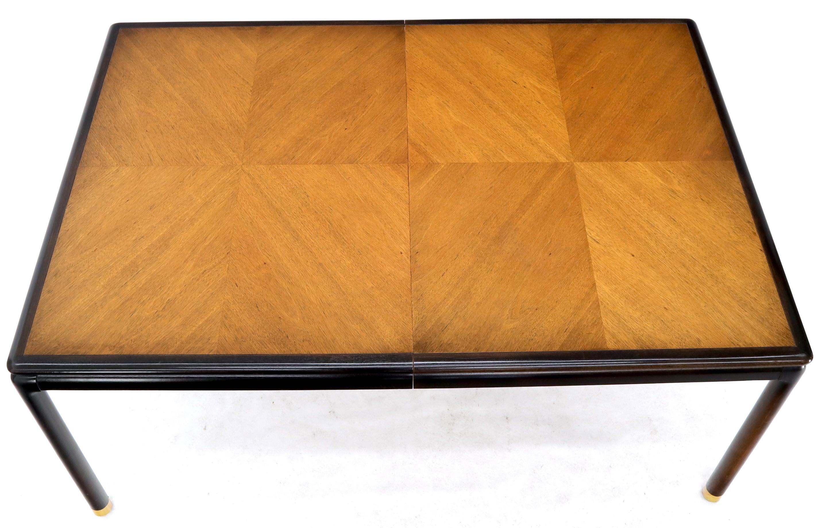 Danish Mid-Century Modern Large Two-Tone Dining Room Table with 2 Leaves For Sale 3
