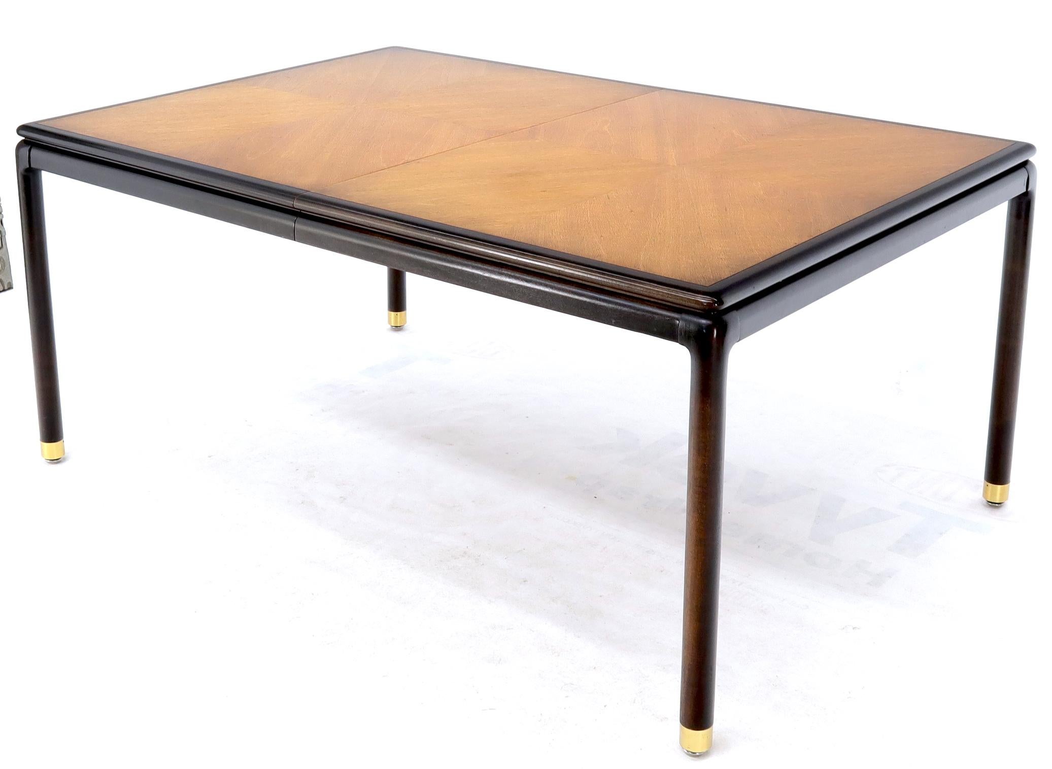 Danish Mid-Century Modern Large Two-Tone Dining Room Table with 2 Leaves For Sale 1