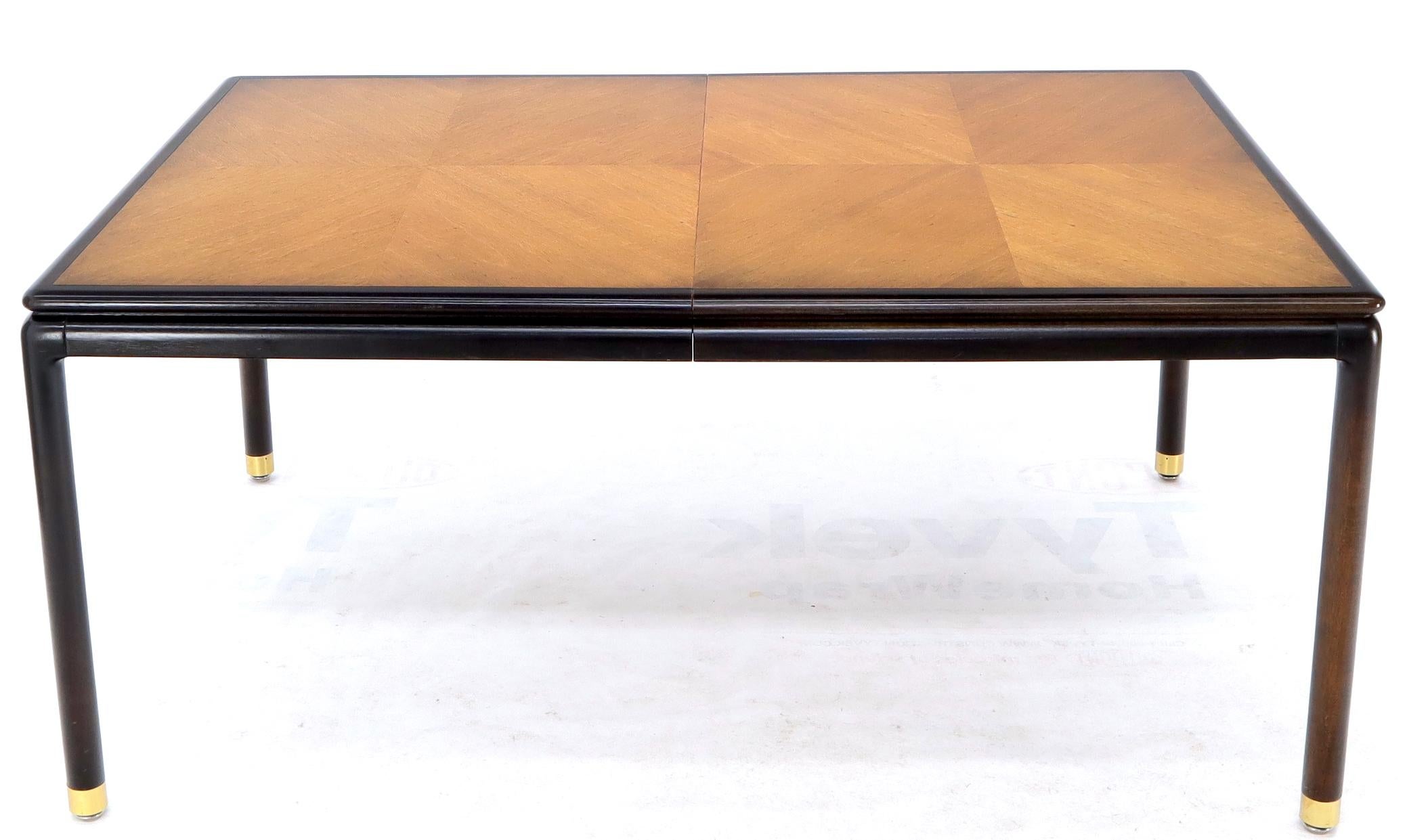 Danish Mid-Century Modern Large Two-Tone Dining Room Table with 2 Leaves For Sale 2