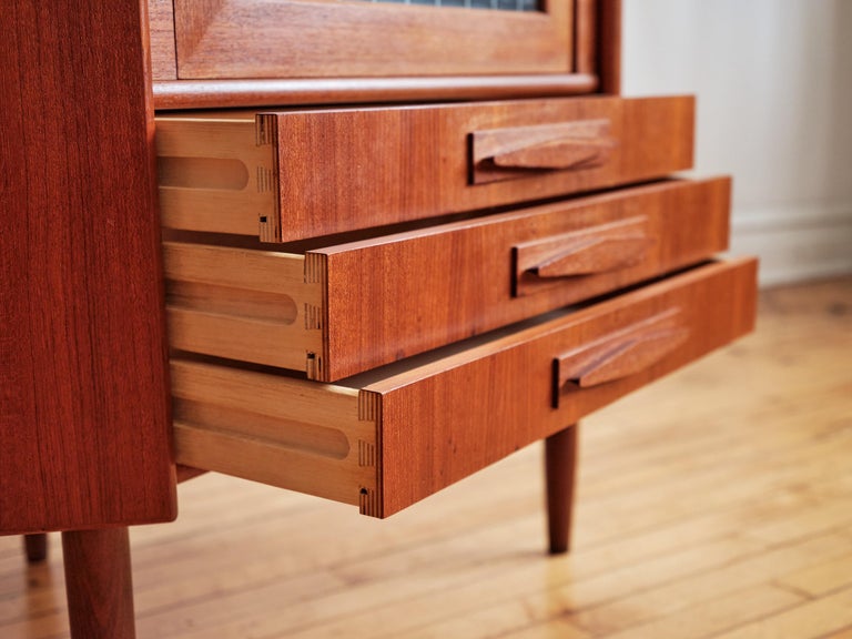 Danish MidCentury Modern Locking Teak Corner at 1stDibs