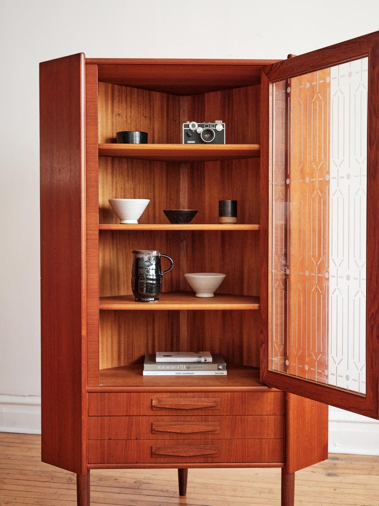 Danish MidCentury Modern Locking Teak Corner at 1stDibs