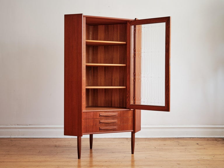Danish MidCentury Modern Locking Teak Corner at 1stDibs