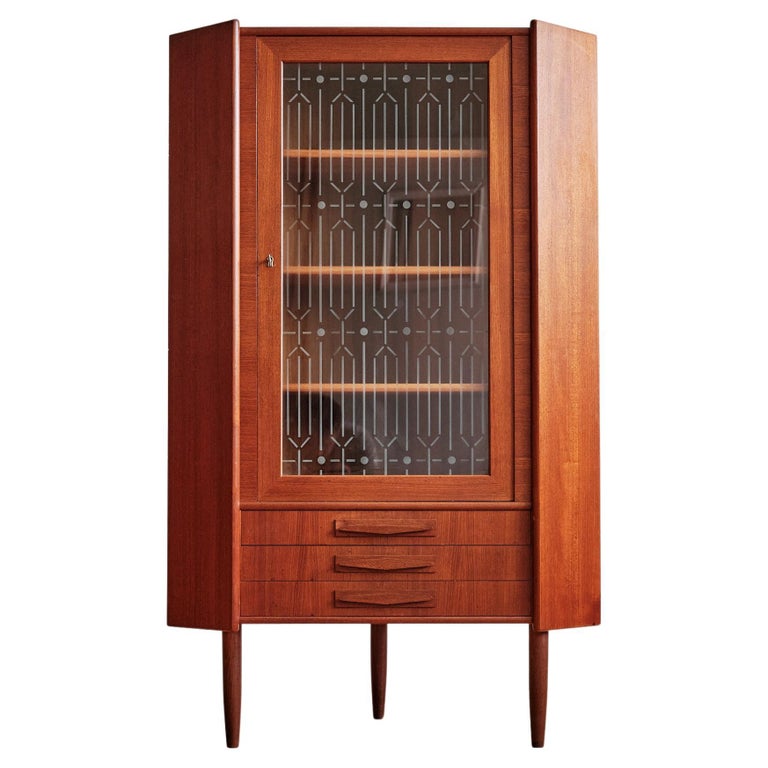 Danish MidCentury Modern Locking Teak Corner at 1stDibs