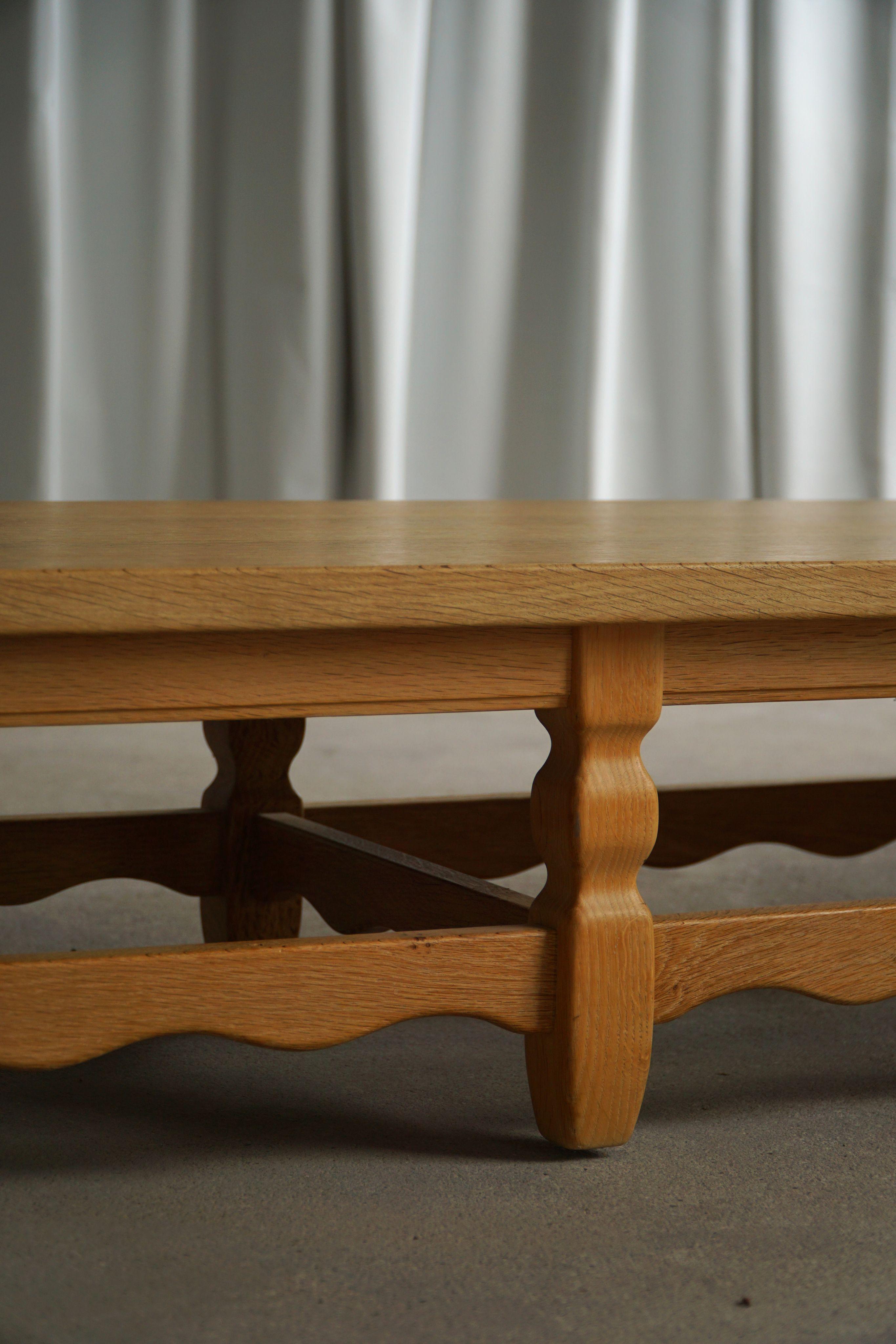 Danish Mid Century Modern, Long Bench in Solid Oak, Henning Kjærnulf, 1960s For Sale 2