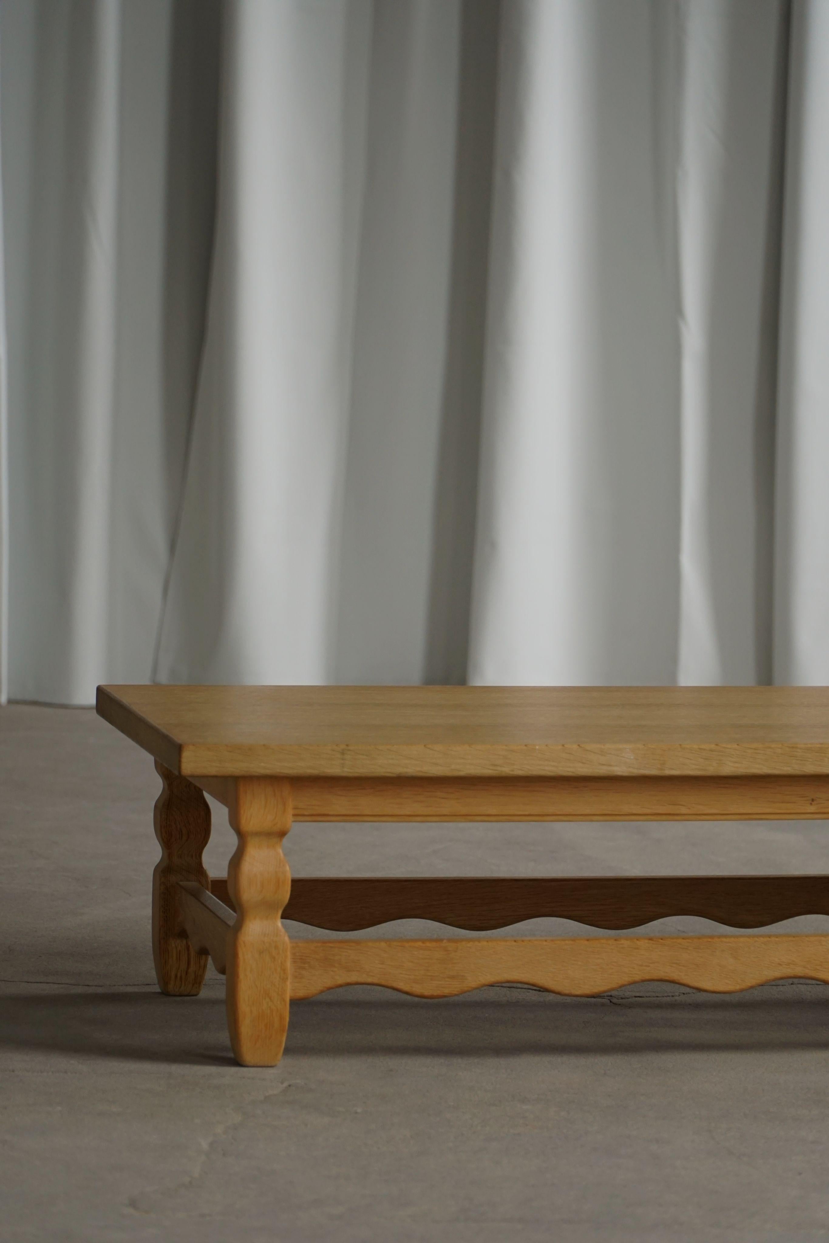 Danish Mid Century Modern, Long Bench in Solid Oak, Henning Kjærnulf, 1960s For Sale 3