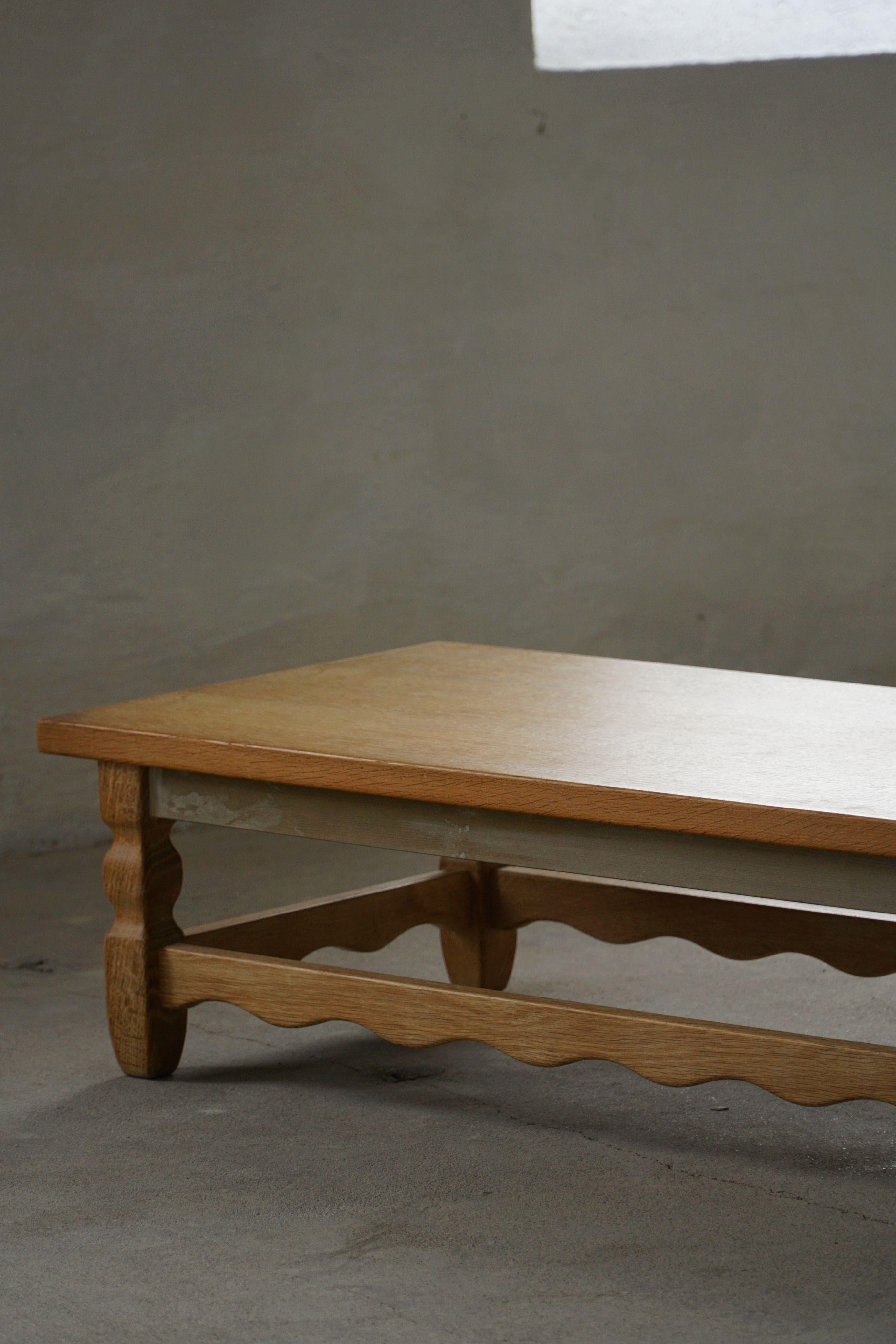 Danish Mid Century Modern, Long Bench in Solid Oak, Henning Kjærnulf, 1960s For Sale 4