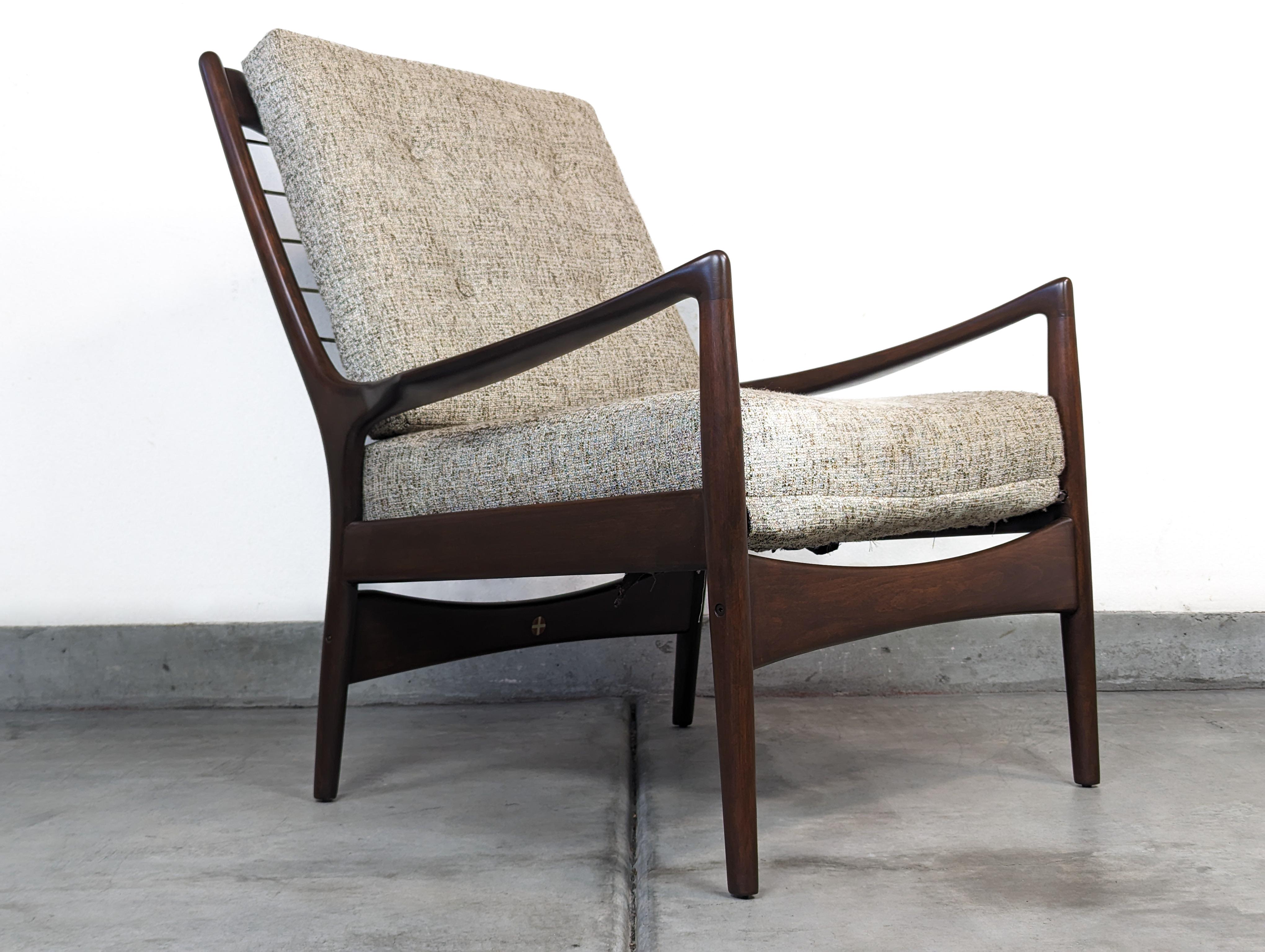 Danish Mid Century Modern Lounge Chair by Selig, c1960s For Sale 3