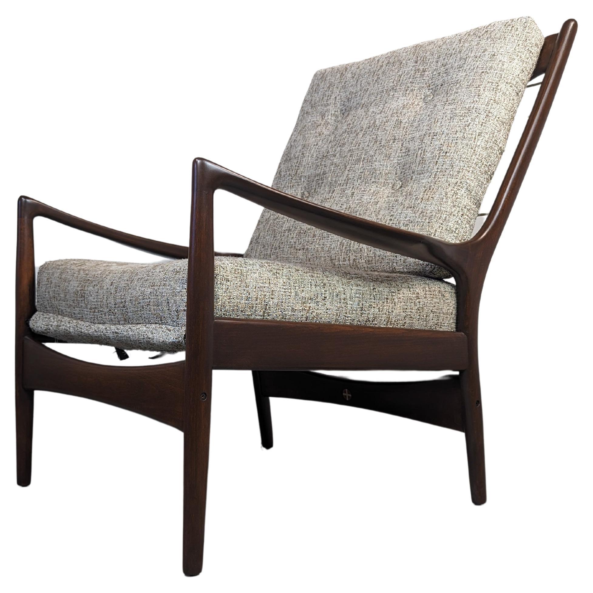 Danish Mid Century Modern Lounge Chair by Selig, c1960s For Sale