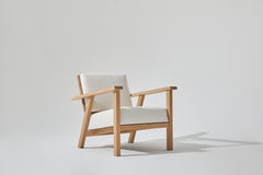 Danish Mid-Century Modern Lounge Chair White Oak and Boucle by Stille Home