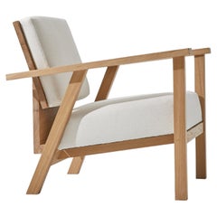 Danish Mid-Century Modern Lounge Chair White Oak and Boucle by Stille Home
