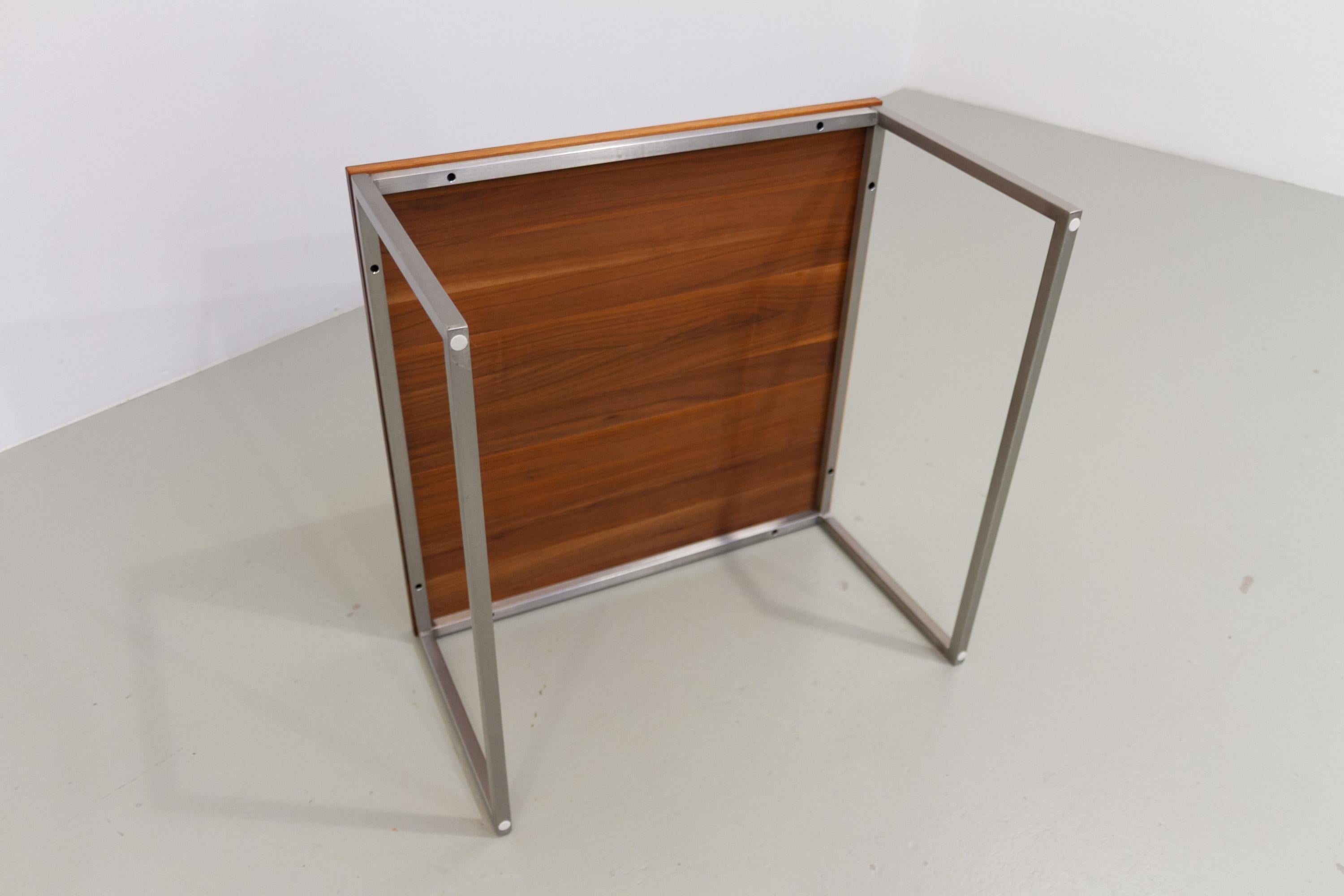 Danish Mid-Century Modern Lounge Table in Solid Teak and Steel, 1960s. For Sale 6