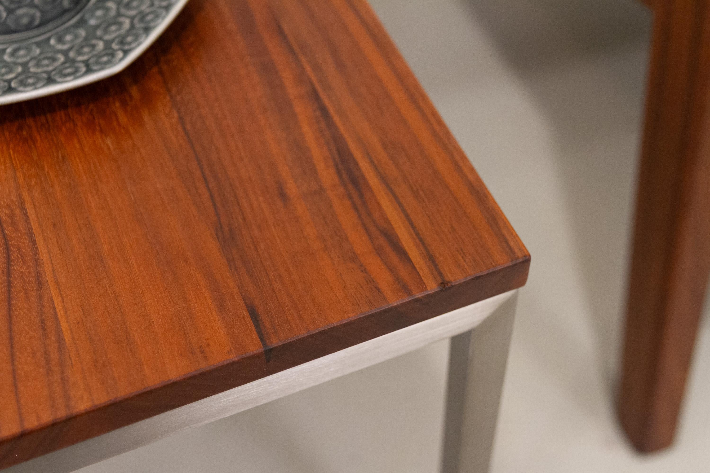 Danish Mid-Century Modern Lounge Table in Solid Teak and Steel, 1960s. For Sale 12