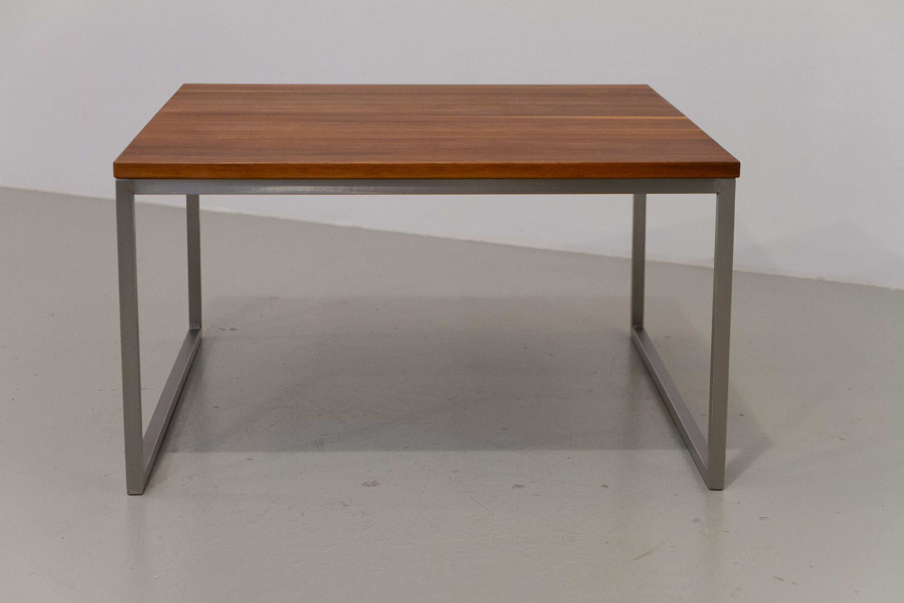 Mid-20th Century Danish Mid-Century Modern Lounge Table in Solid Teak and Steel, 1960s. For Sale