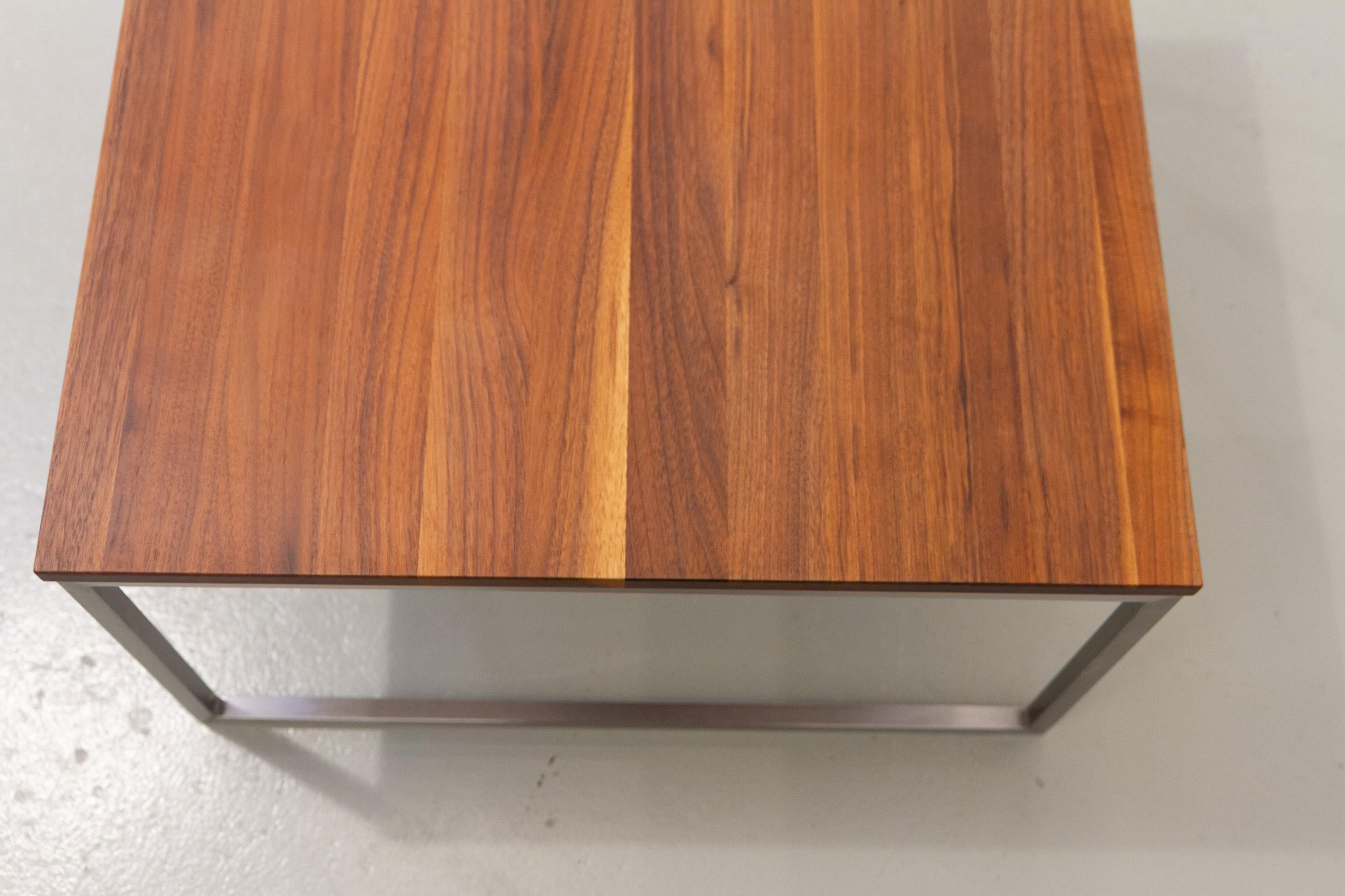 Danish Mid-Century Modern Lounge Table in Solid Teak and Steel, 1960s. For Sale 1