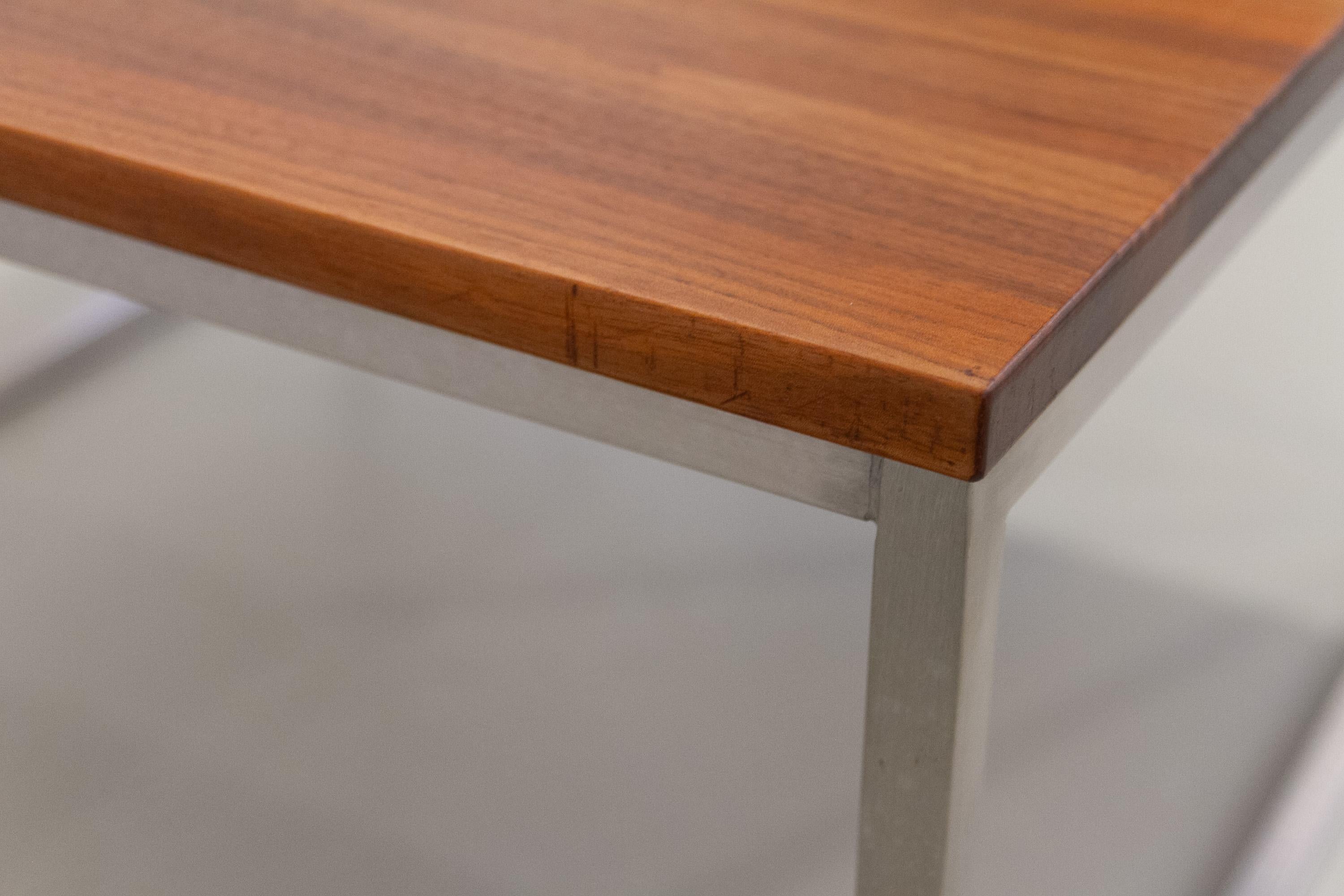 Danish Mid-Century Modern Lounge Table in Solid Teak and Steel, 1960s. For Sale 3