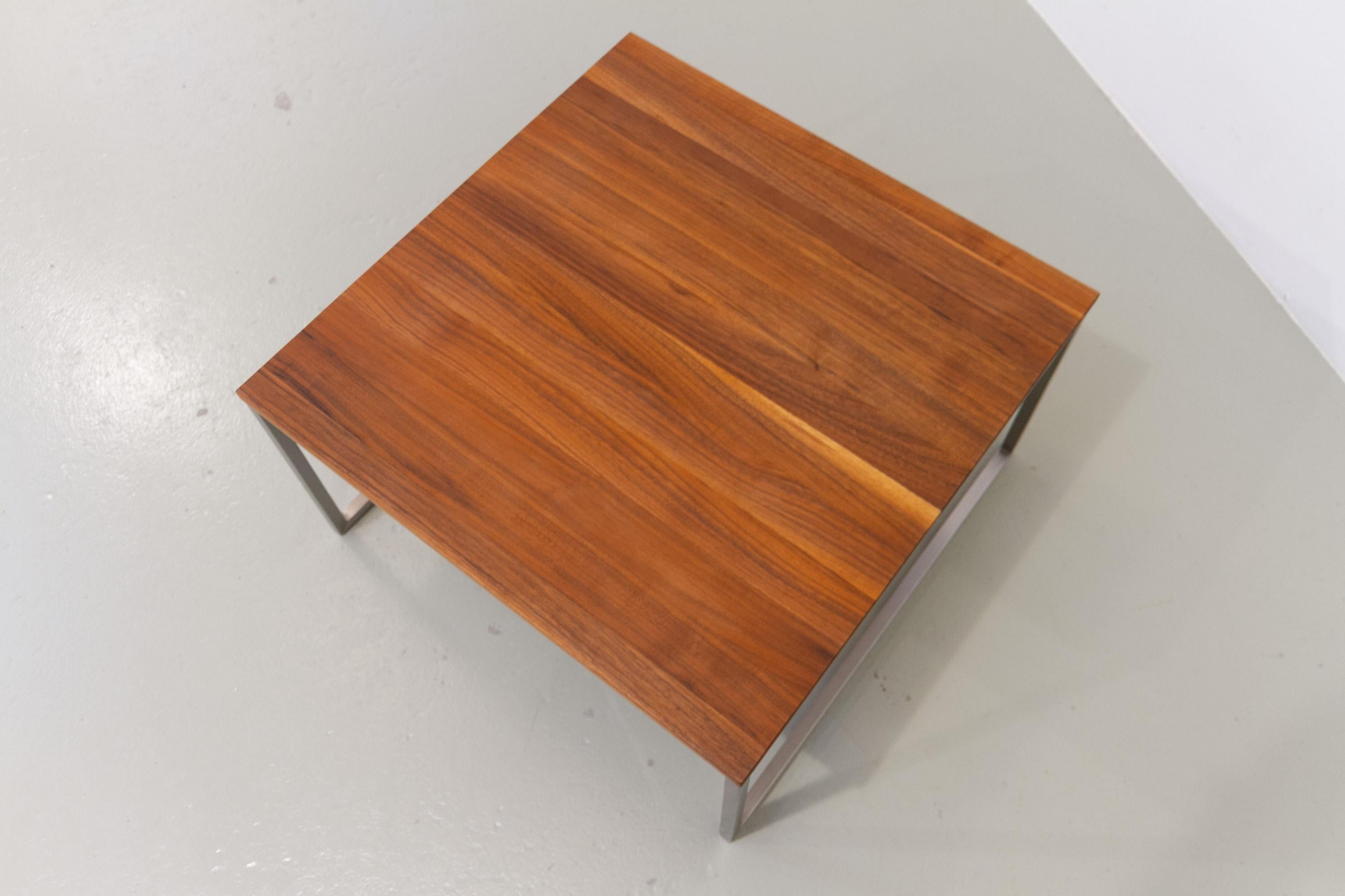 Danish Mid-Century Modern Lounge Table in Solid Teak and Steel, 1960s. For Sale 4