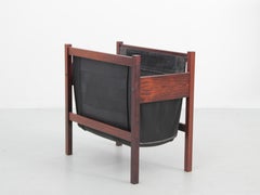 Danish mid-century modern magazine holder in rio rosewood