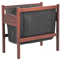 Danish mid-century modern magazine holder in rio rosewood