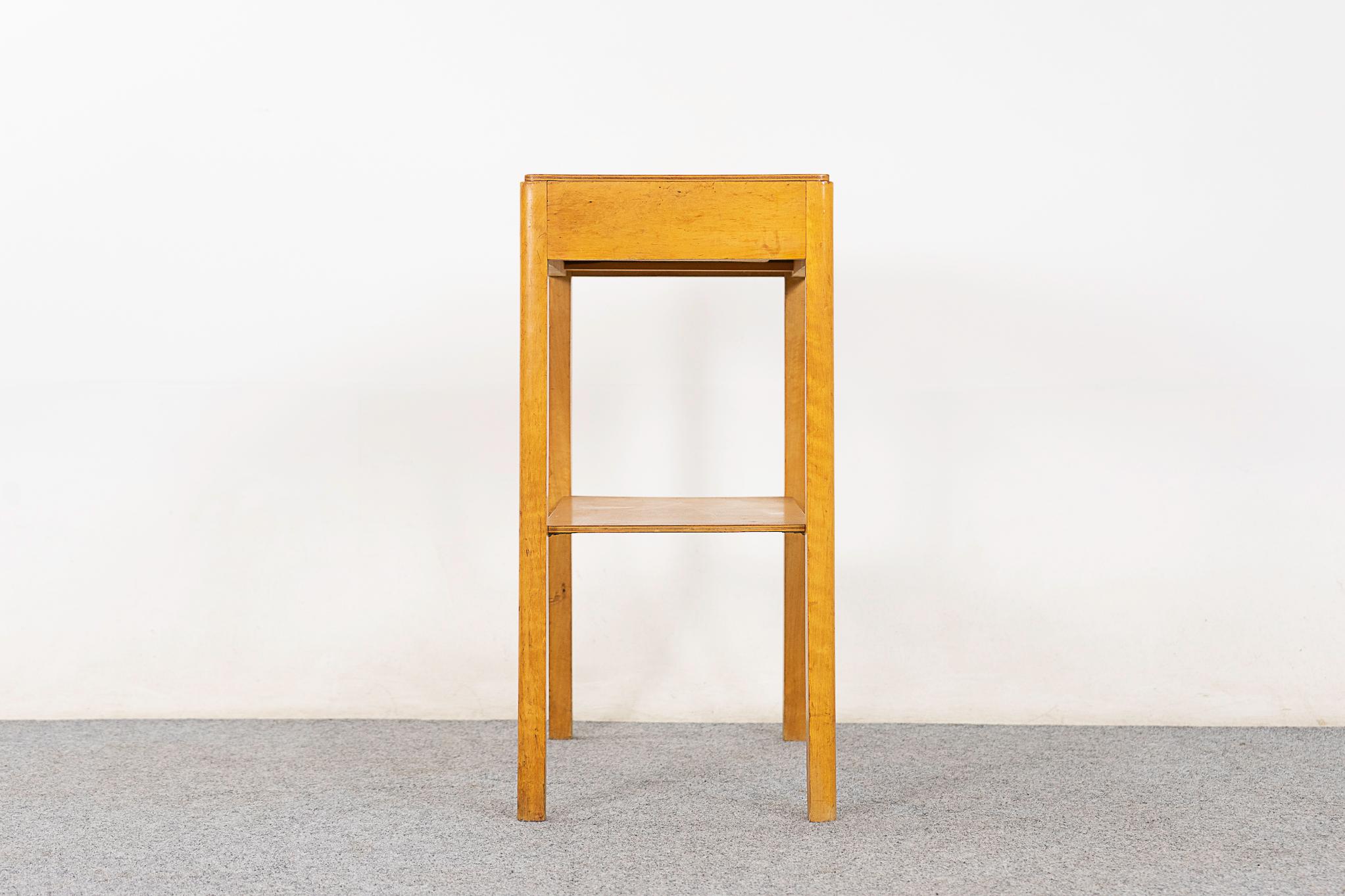 Danish Mid-Century Modern Maple Bedside Table  For Sale 3