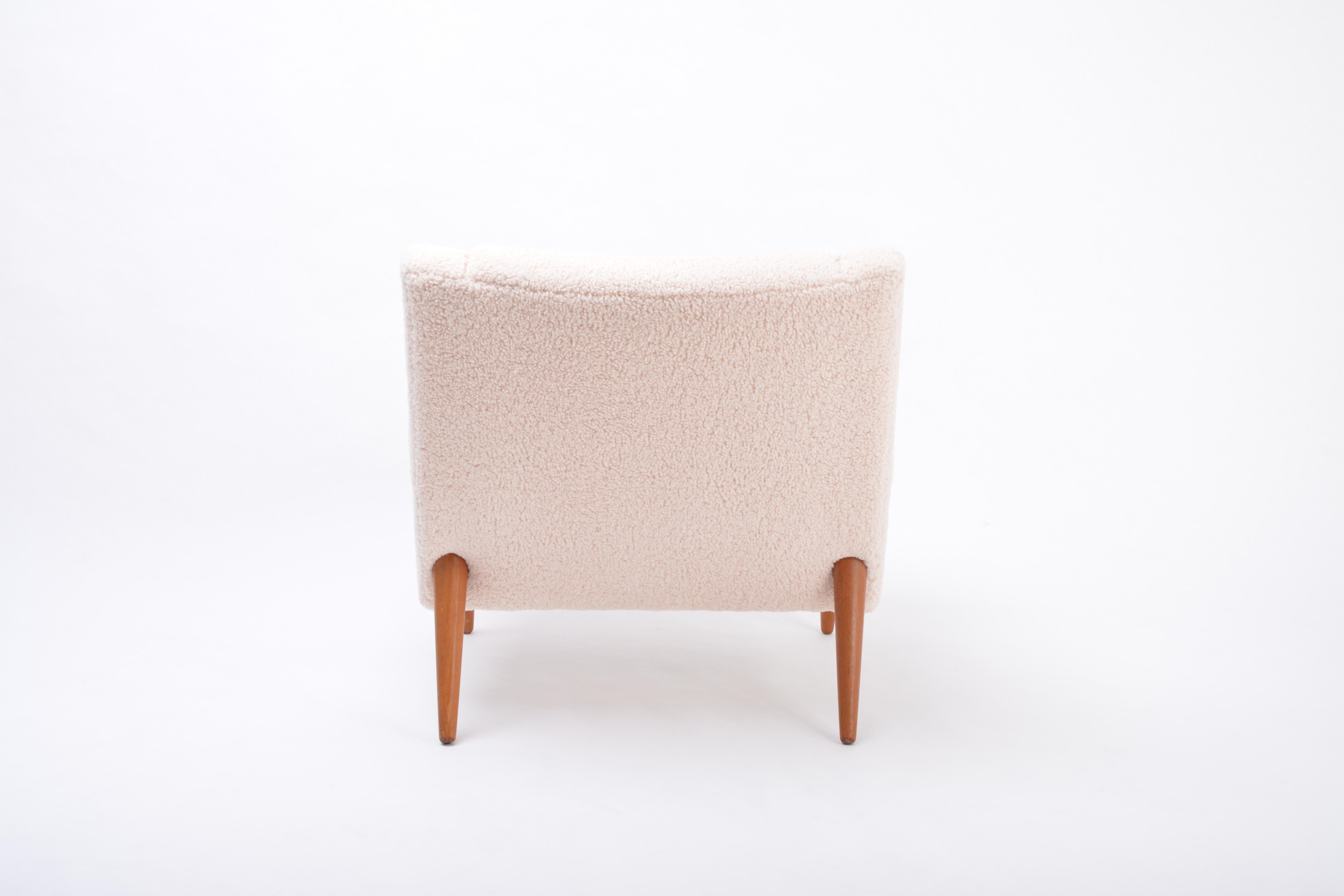 20th Century Danish Mid-Century Modern Model 50 Chair by Illum Wikkelsø in Teddy Fur