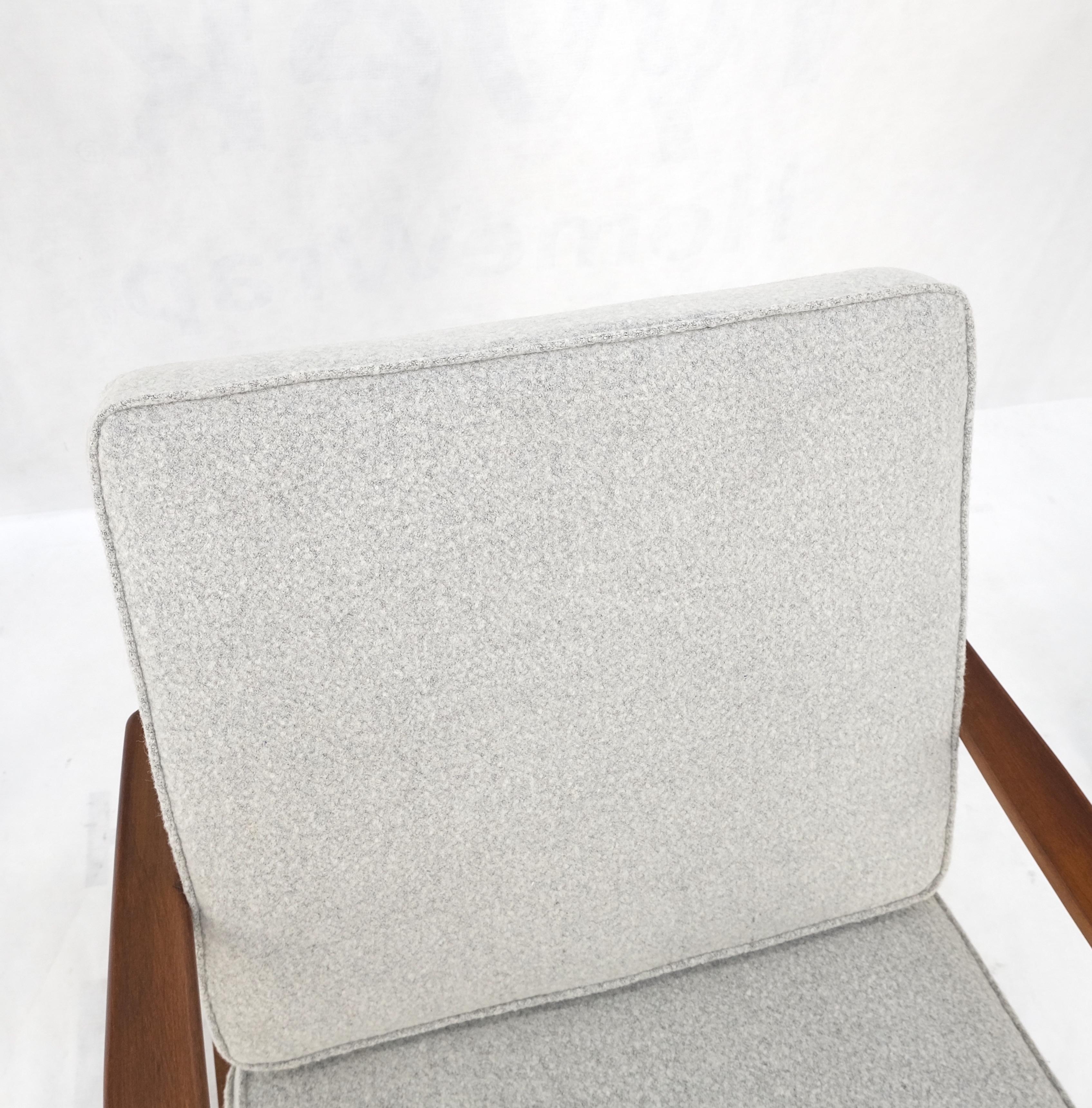 Dänischer Mid-Century Modern-Loungesessel mit grauer Wollpolsterung und Schaukelstuhl in Mint! im Angebot 1