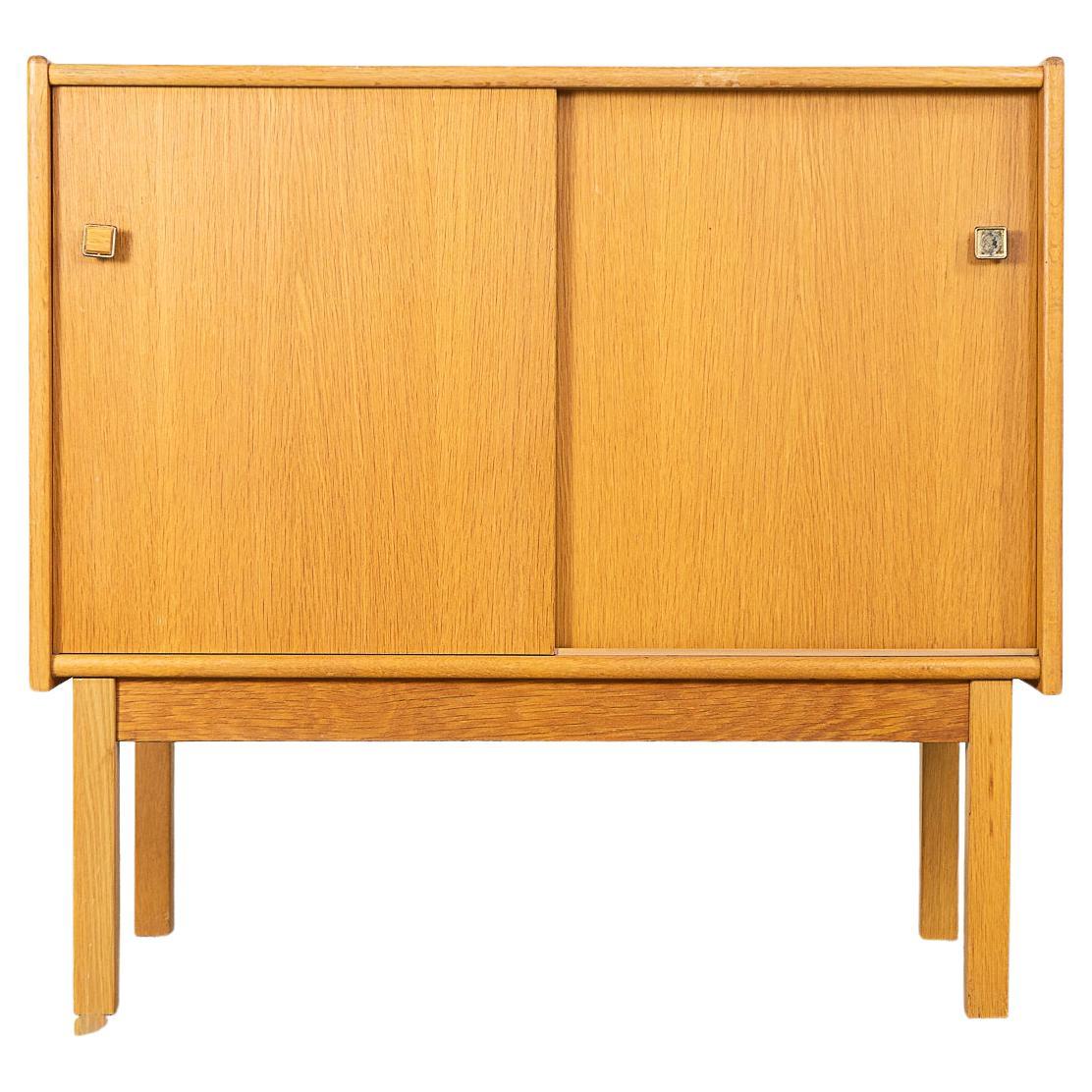 Danish Mid-Century Modern Oak Cabinet For Sale