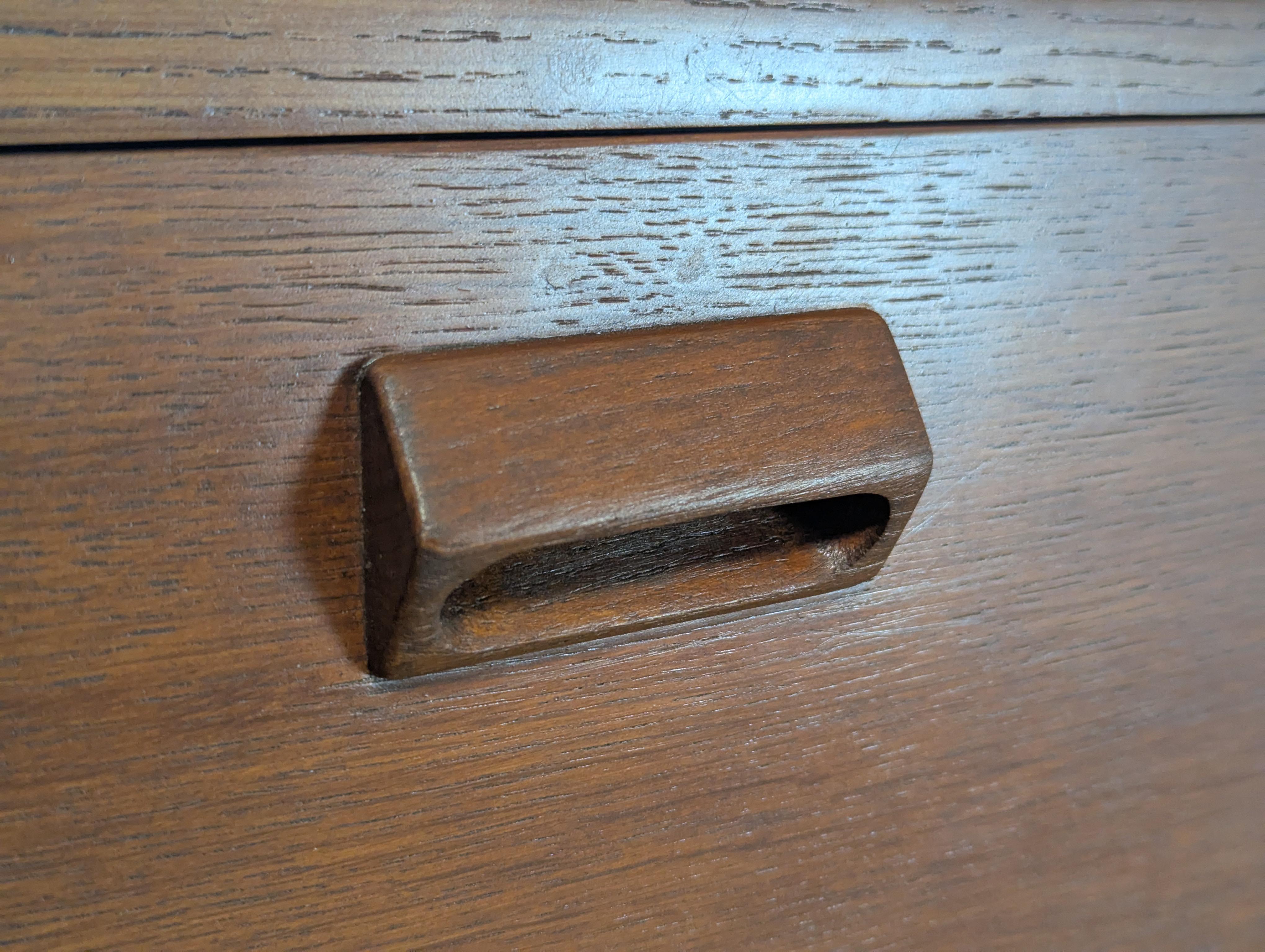 Danish Mid Century Modern Oak Secretary Desk by Borge Mogensen for Søborg Møbler For Sale 8