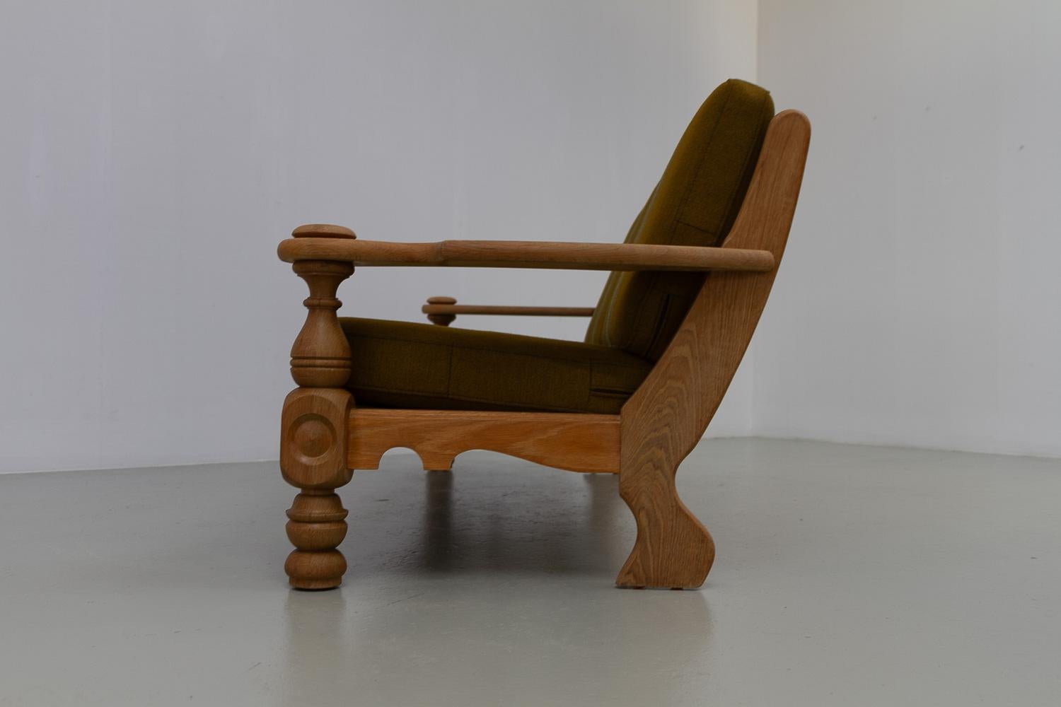 Divano danese di metà secolo in Oak in stile Kjærnulf, anni '60. in vendita 7