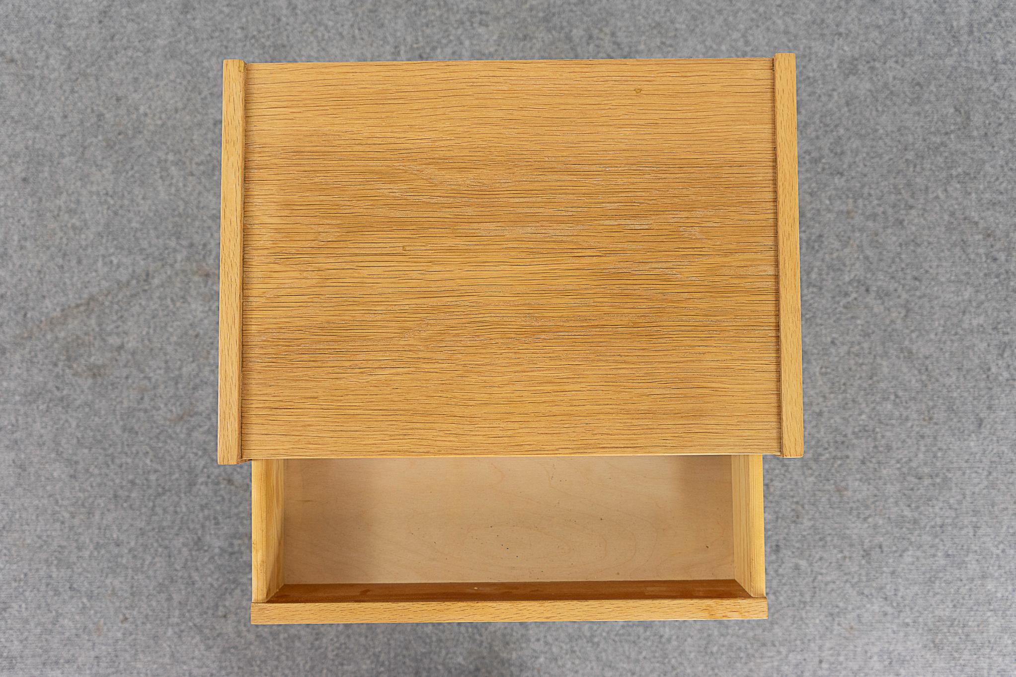 Mid-20th Century Danish Mid-Century Modern Oak & Tile Bedside Table For Sale